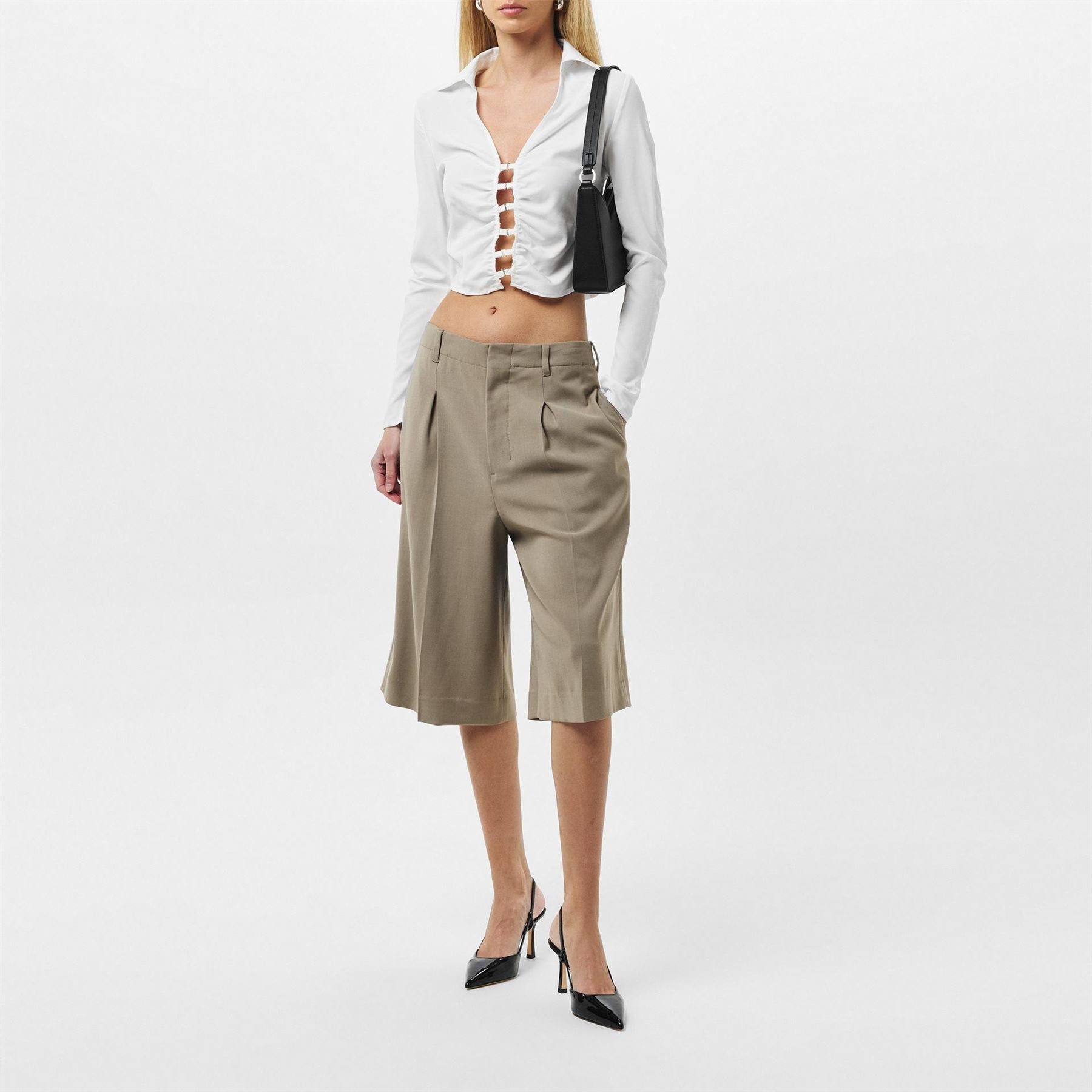 Missy Empire Fitted Shirt With Fastening Detail