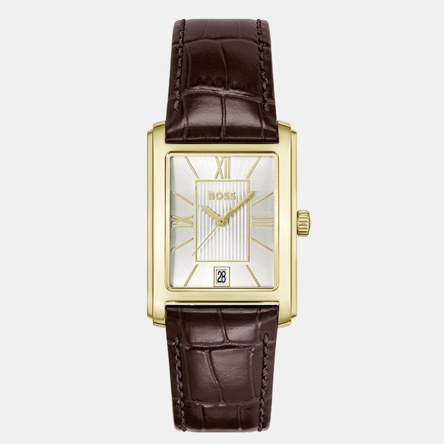 Boss Principle Dress Watch With Leather Strap