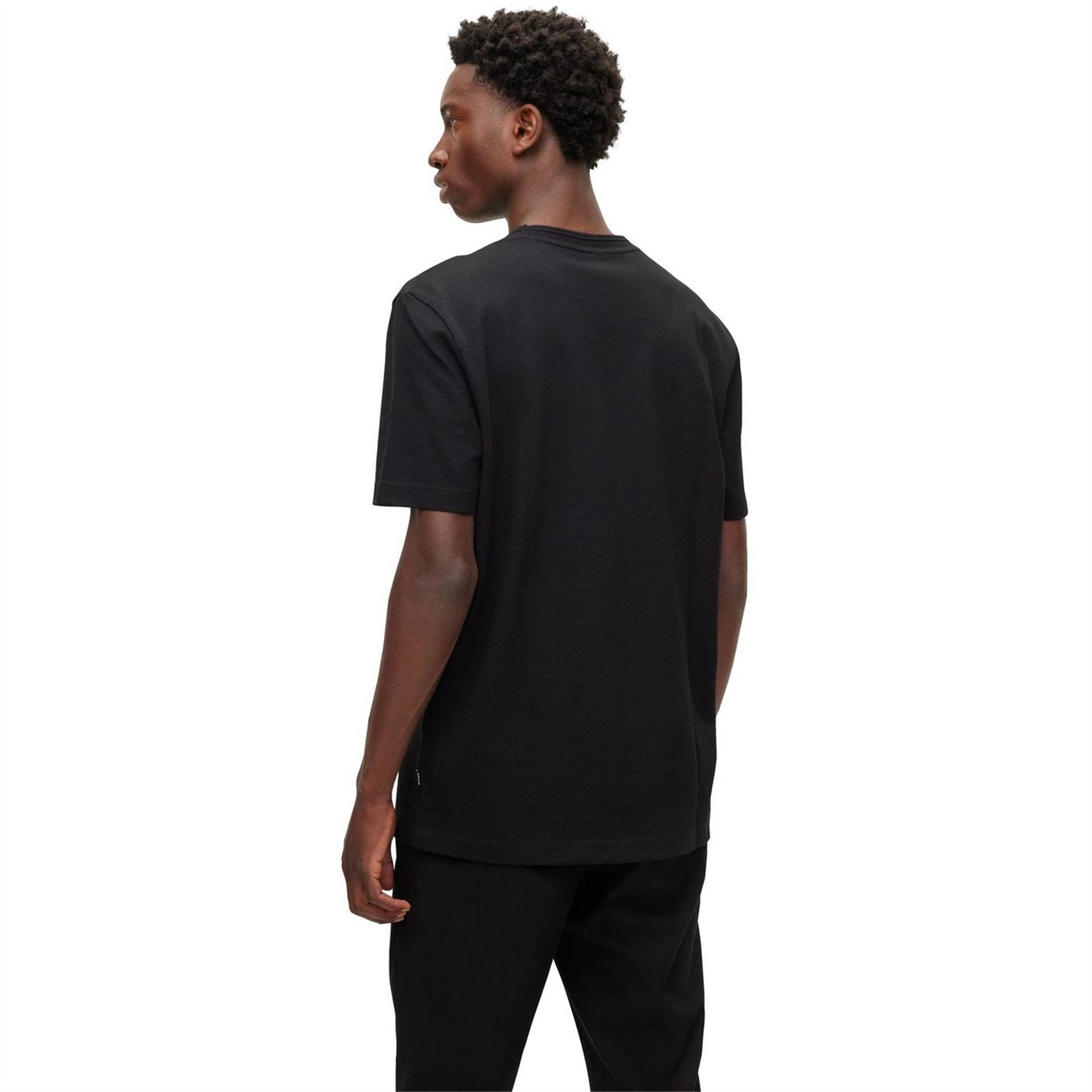 Boss Tiburt Bubble Structure Cotton Short Sleeve T-Shirt