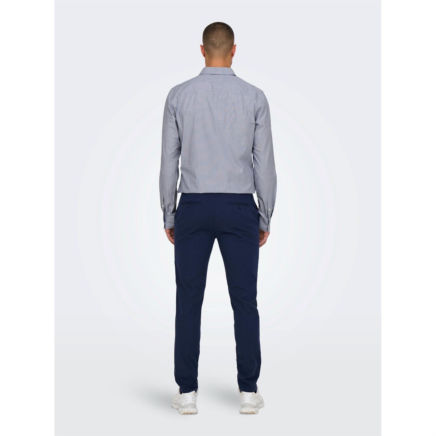 Only Solid Patterned Slim Trousers