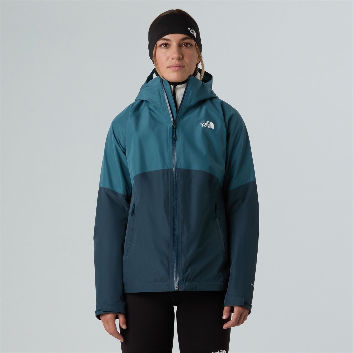 The North Face Womens Diablo Dynamic Hooded Color Block Rain Jacket