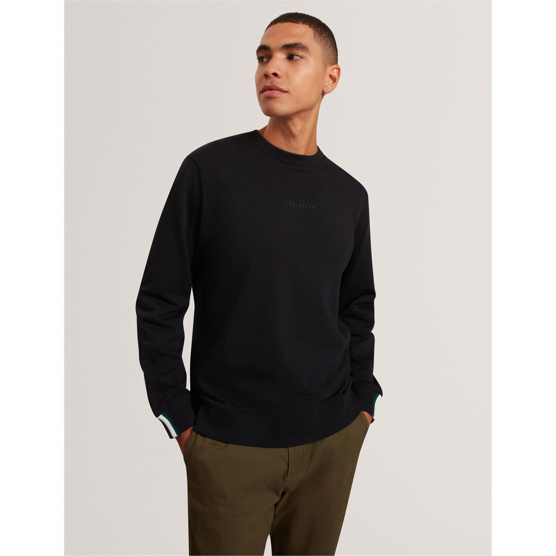 Ted Baker Long Sleeve Crew Neck Jersey Athletic Top