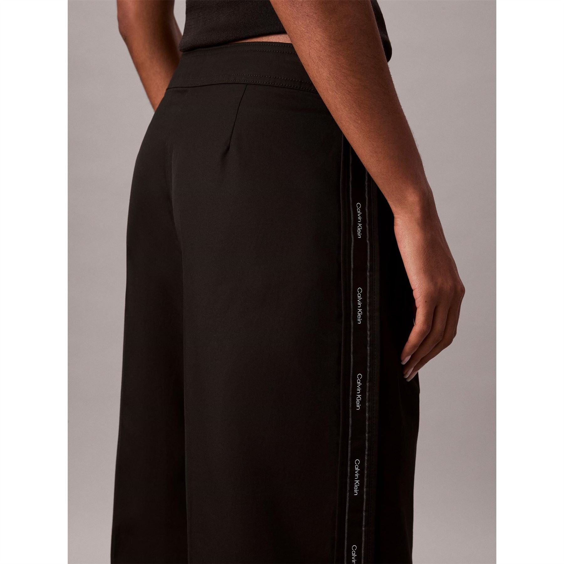 Calvin Klein Jeans Wide Leg Solid Patterned Trousers