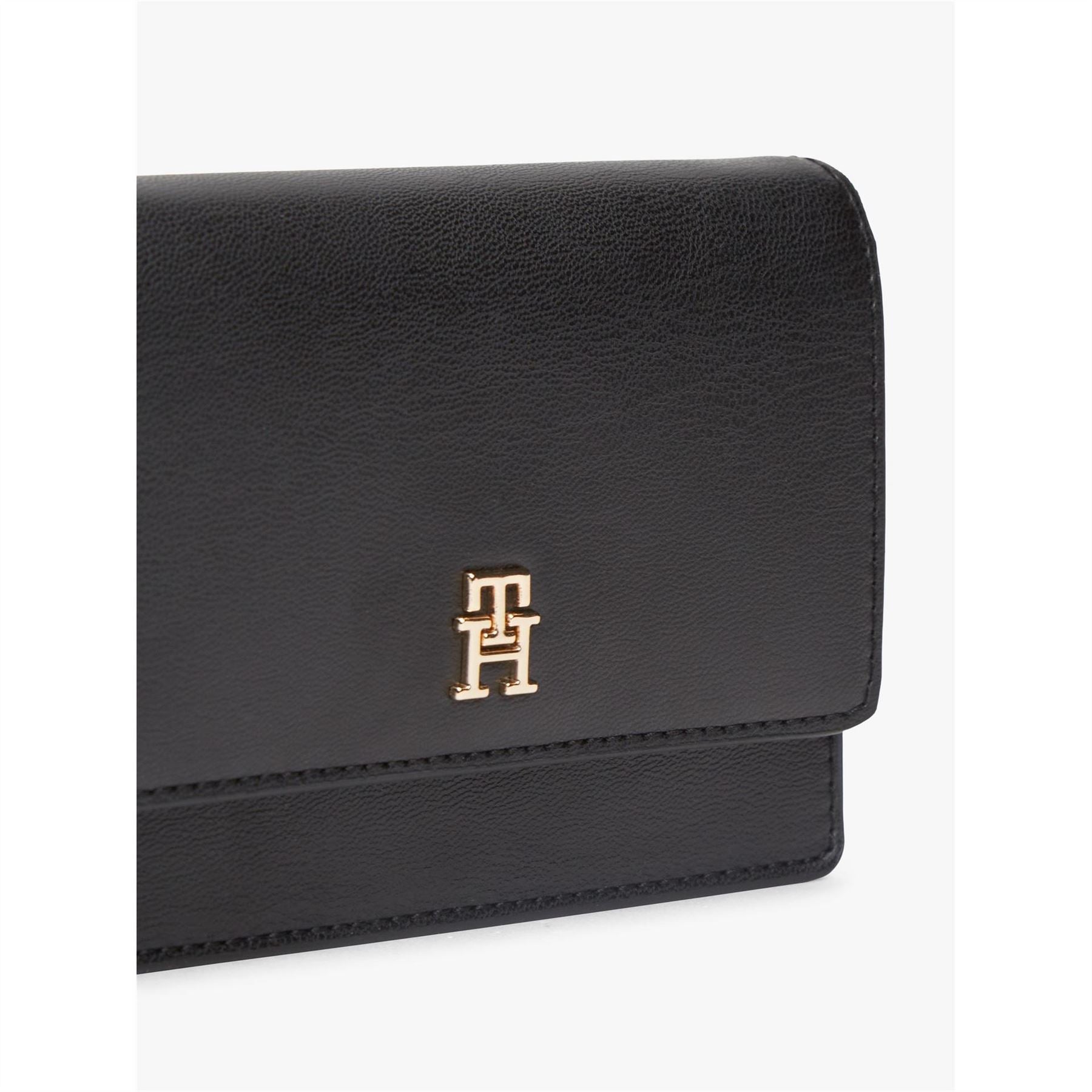 Tommy Hilfiger Icon Card Holder with Gold Tone Chain
