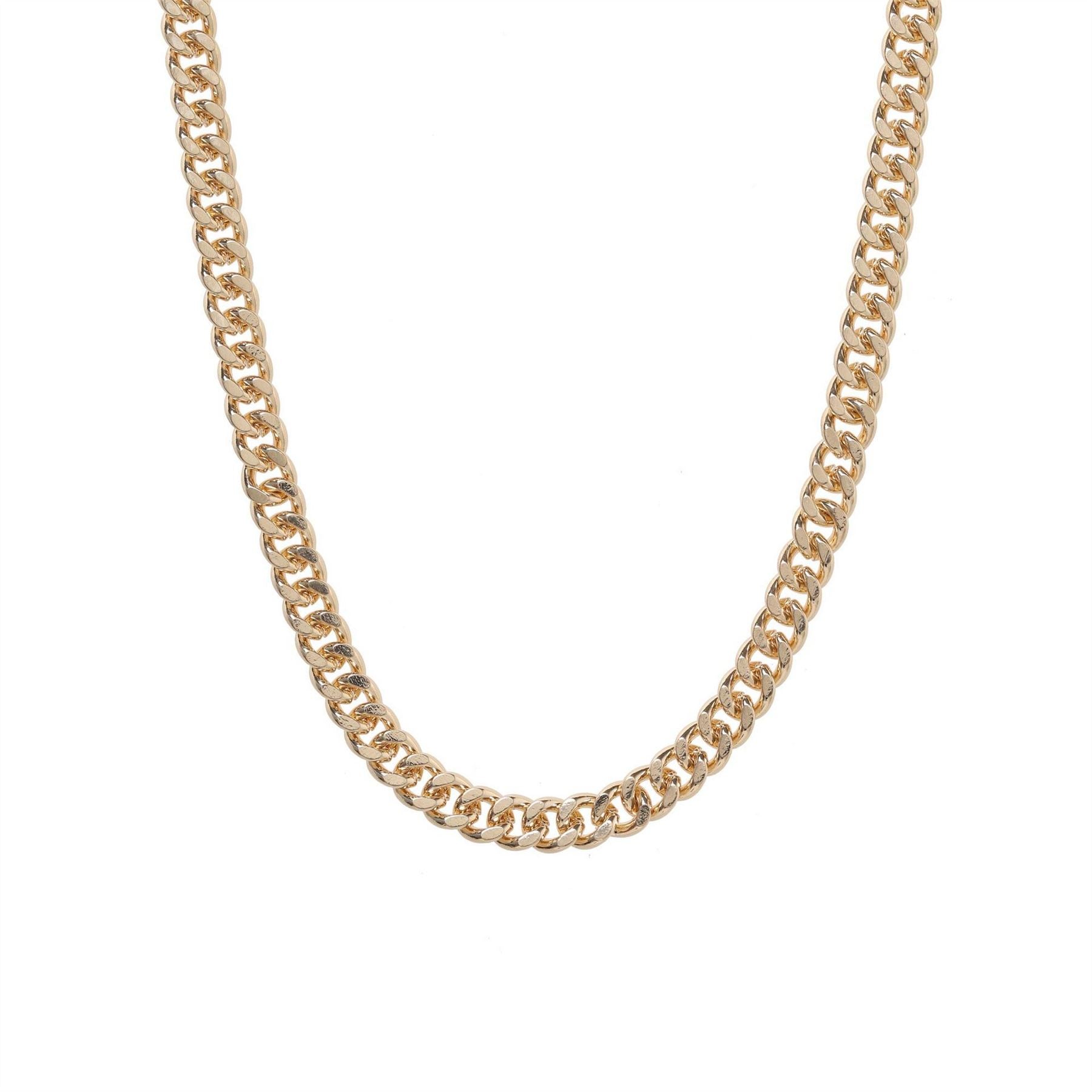 Fabric Curb Chain Necklace