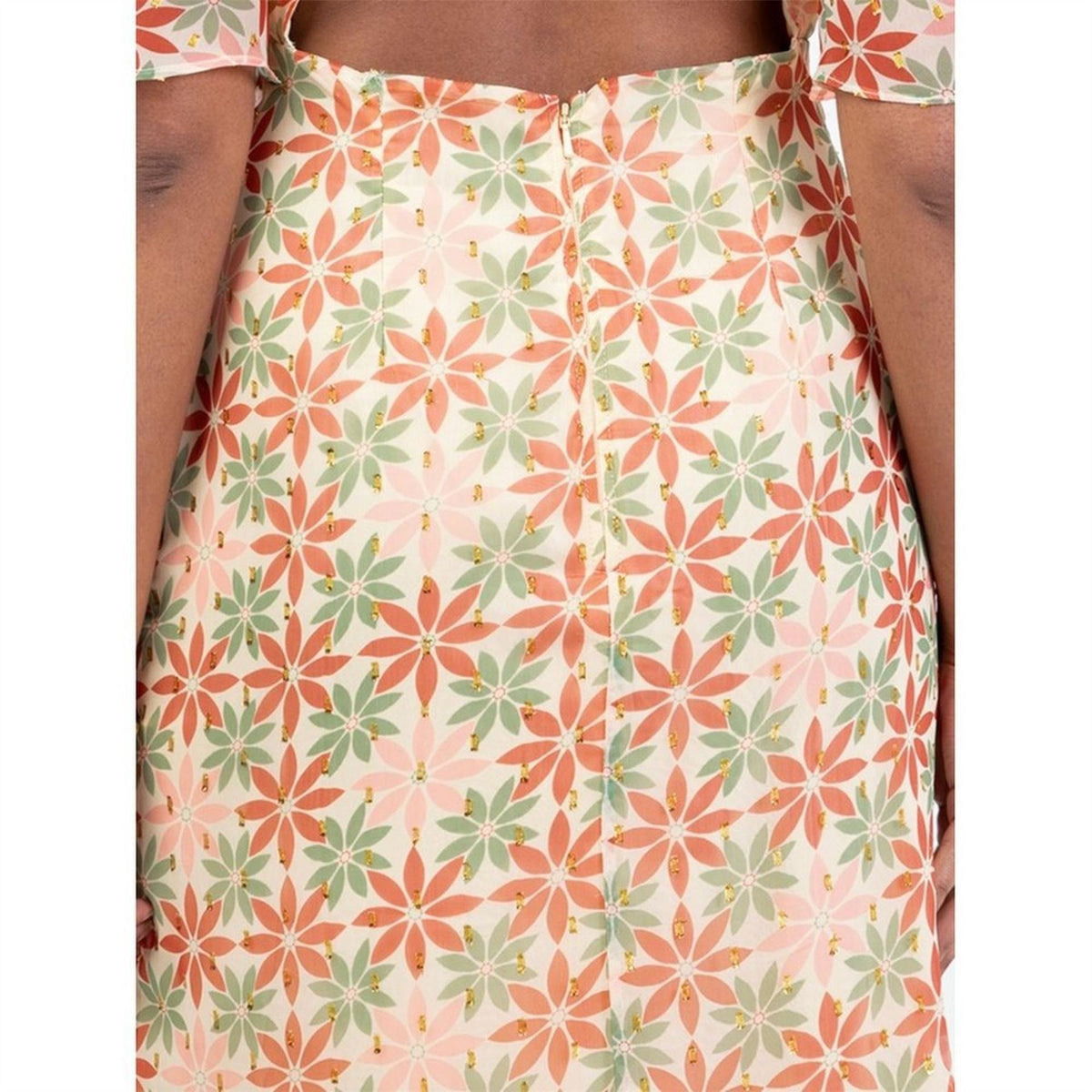 Anaya With Love With Love Recycled Floral Print Open Back Maxi Dress With Split
