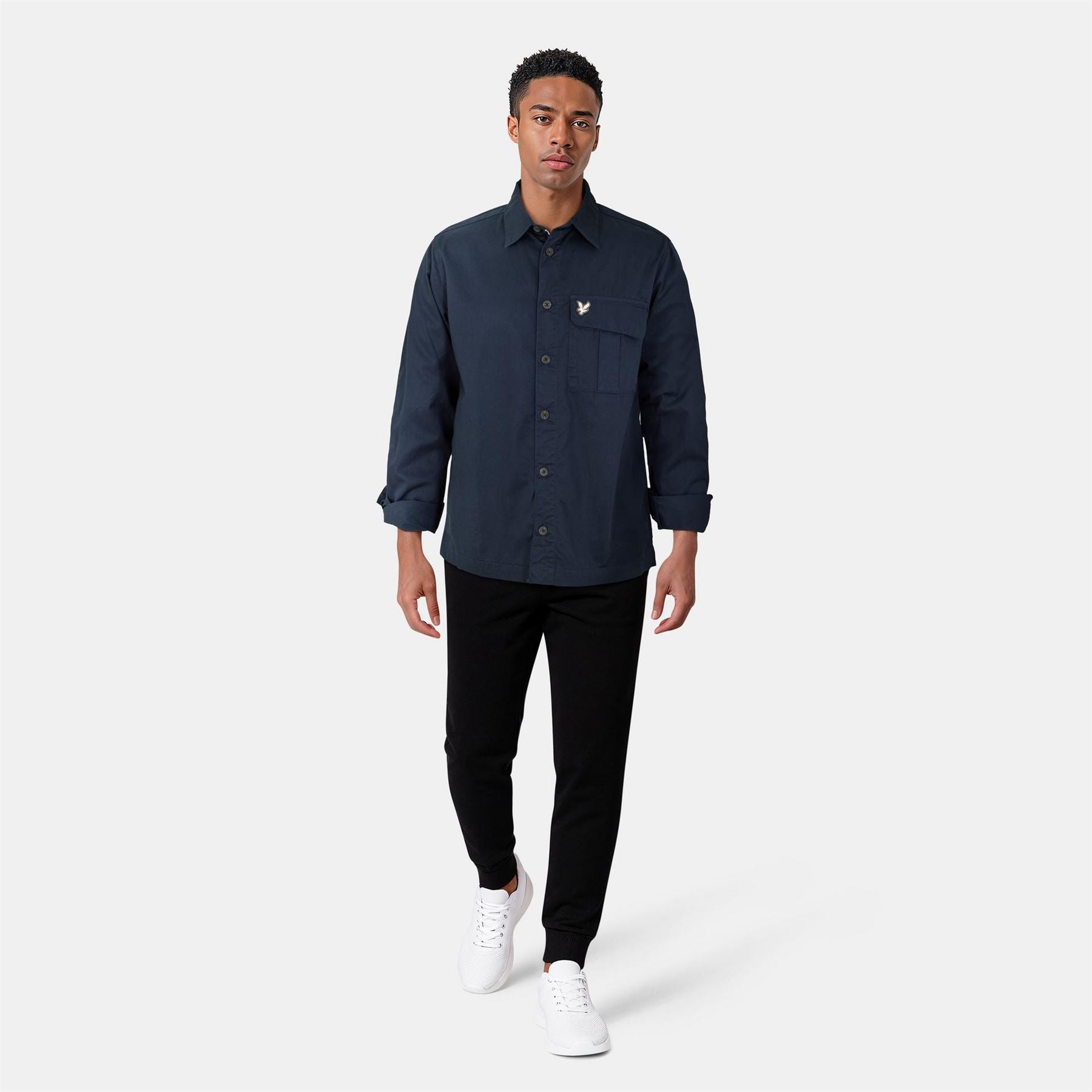 Lyle and Scott Brushed Button Through Overshirt