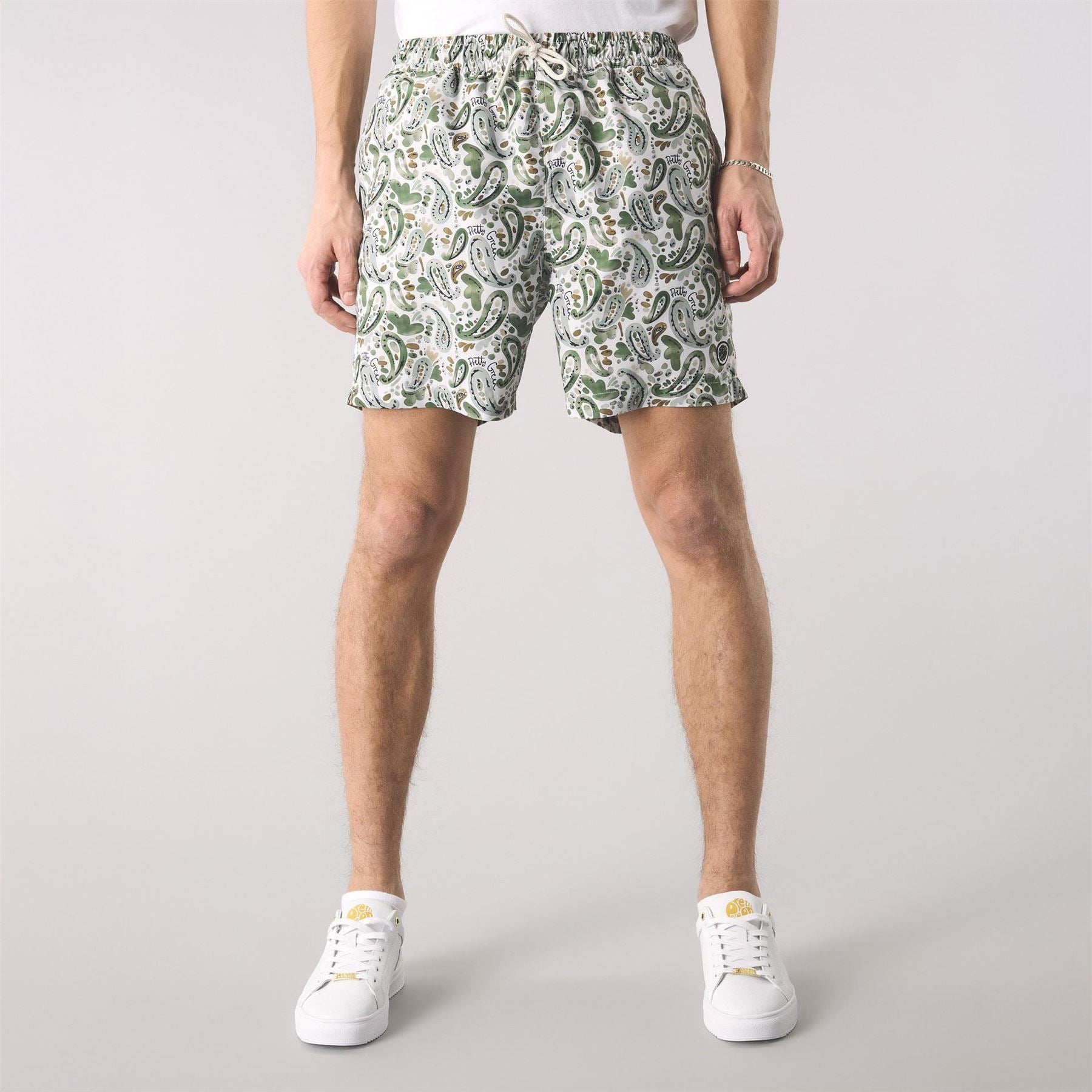 Pretty Green Regular Fit Paisley Swim Shorts
