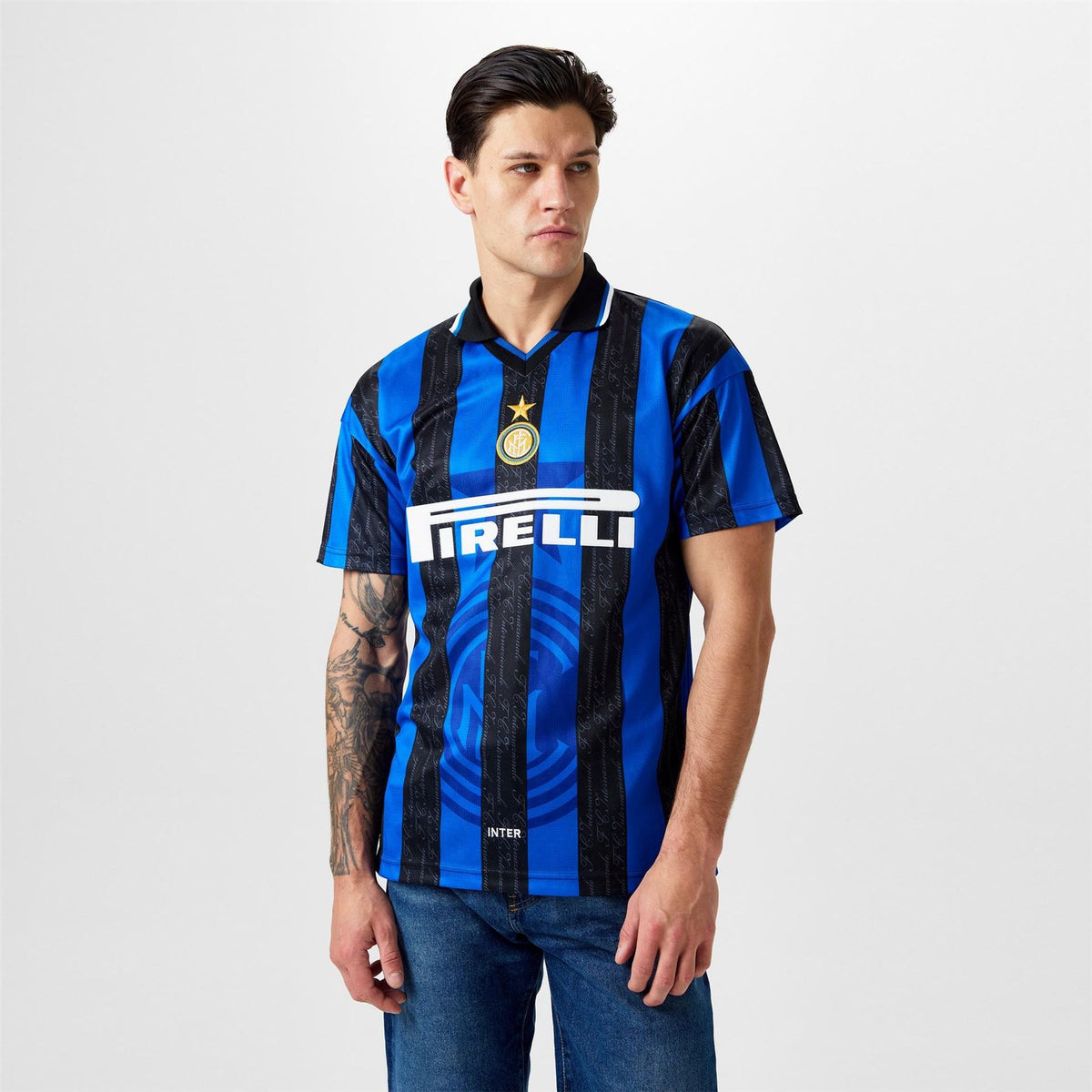 Score Draw Inter Milan 98 Home RetrOvershirtt Adults