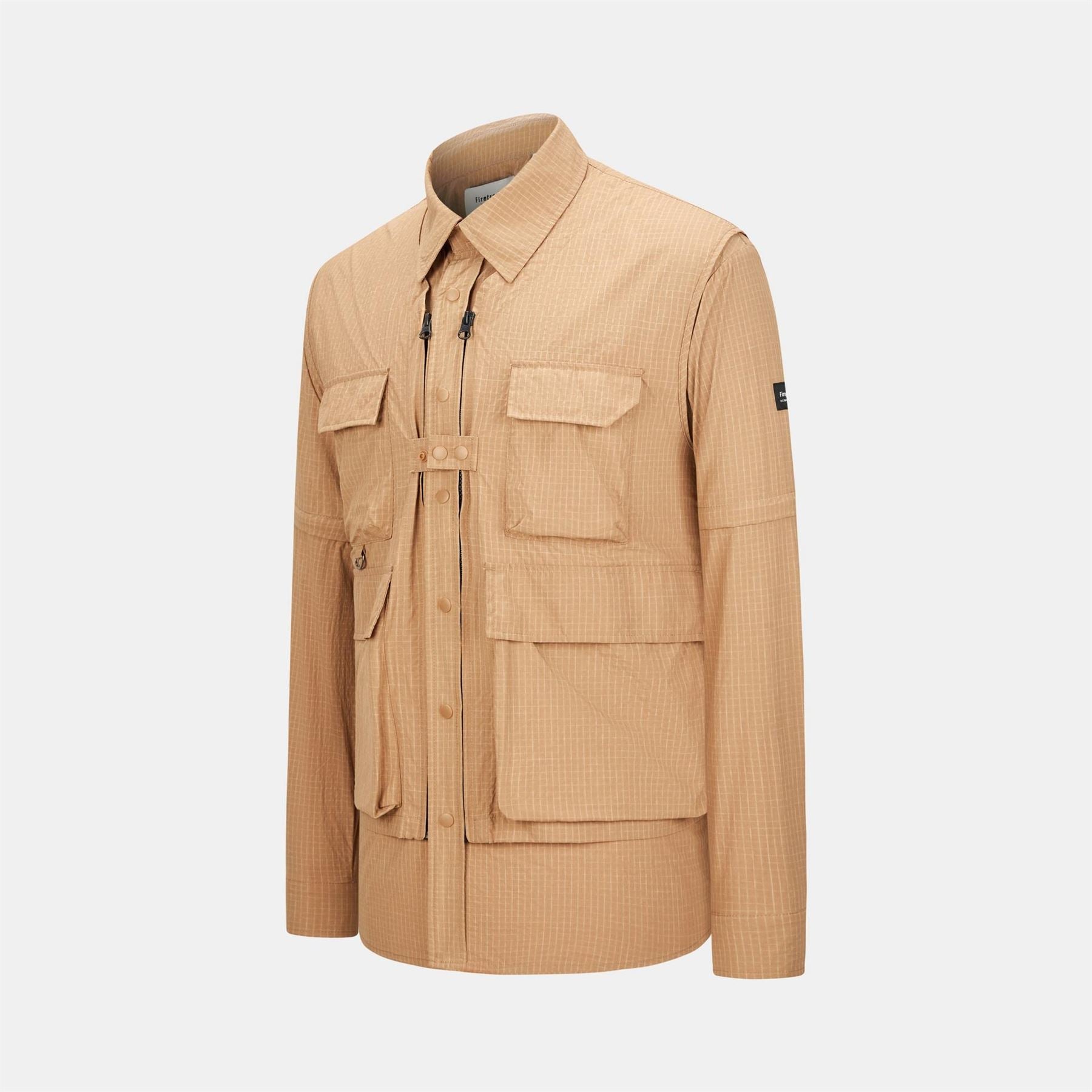 Firetrap 3 in 1 Convertible DWR Full Zip Long Sleeve Overshirt