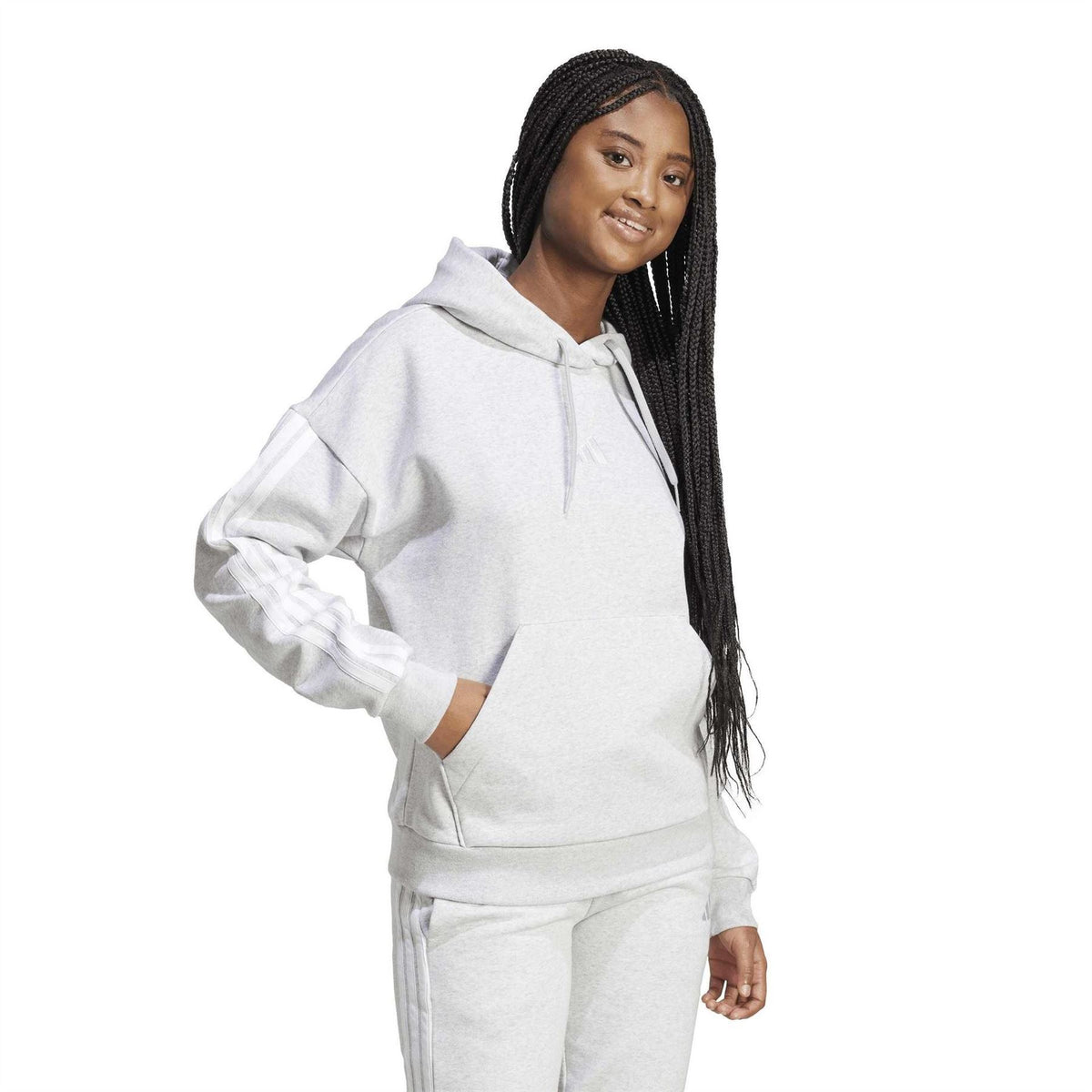 adidas Essentials 3 Stripes Fleece Hoodie