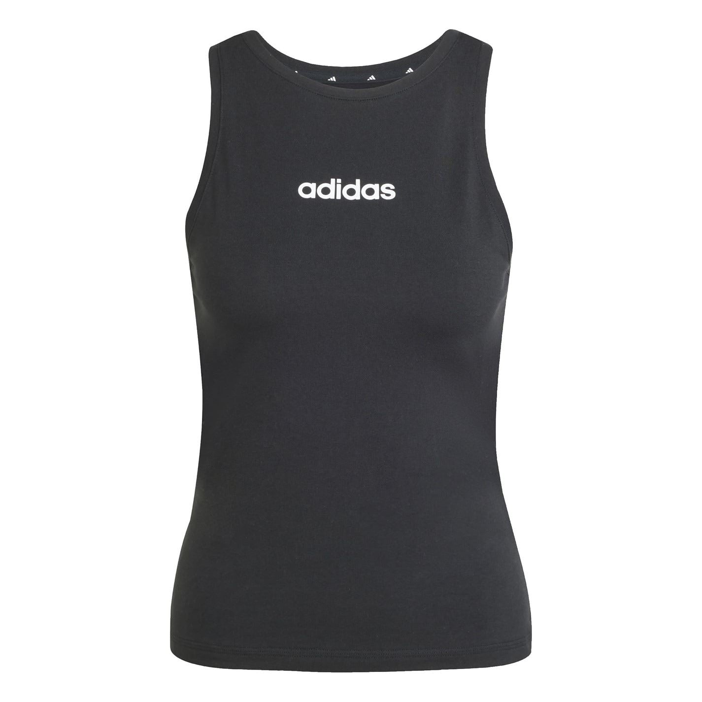 adidas Womens Essentials Linear Slim Cotton Tank Top