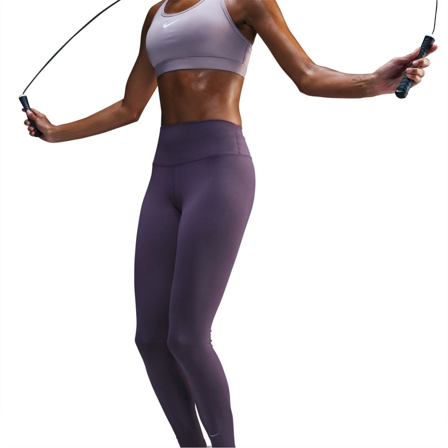 Nike One High Rise Solid Patterned Leggings