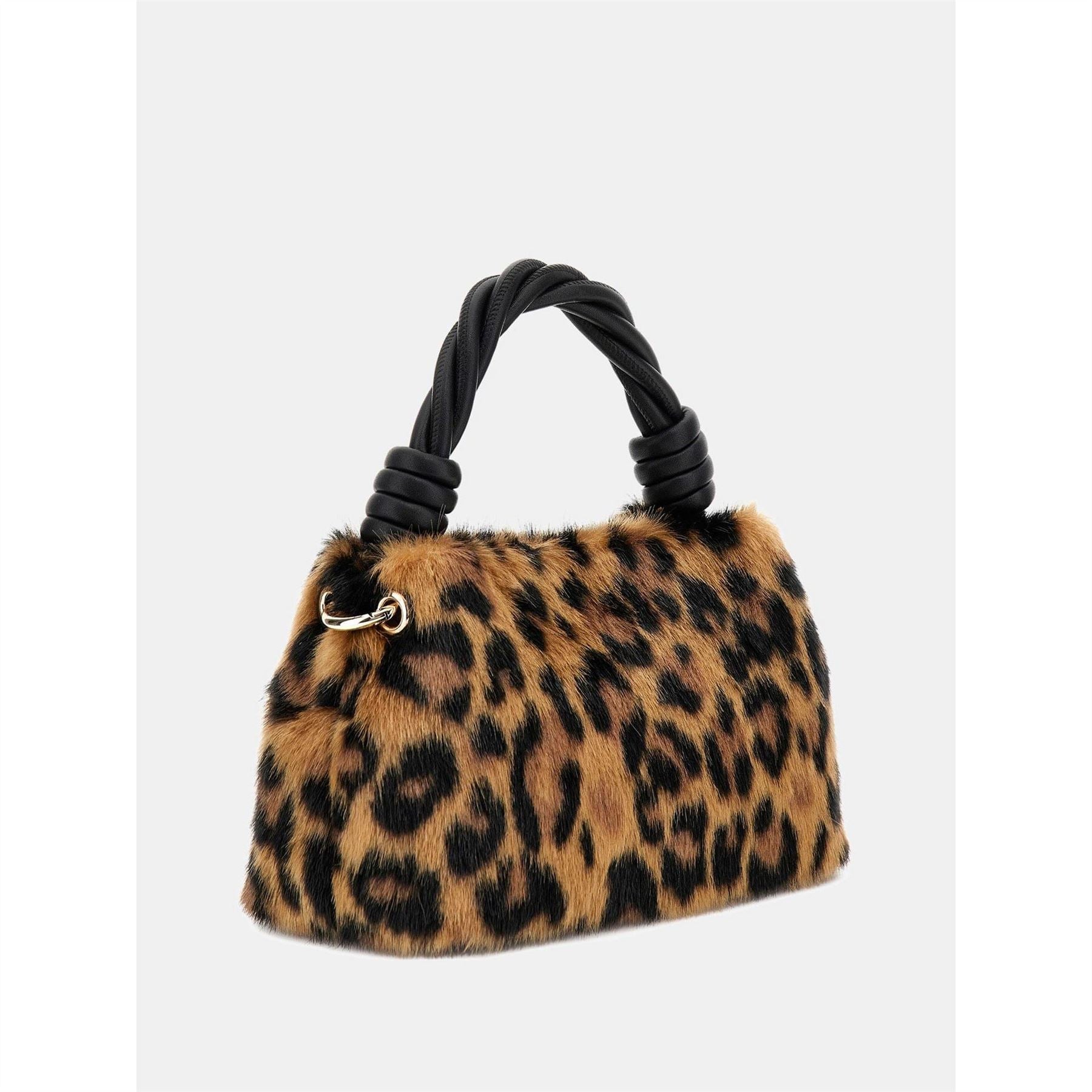 Guess Shaida Toph Leopard Patterned Trapezoid Tote