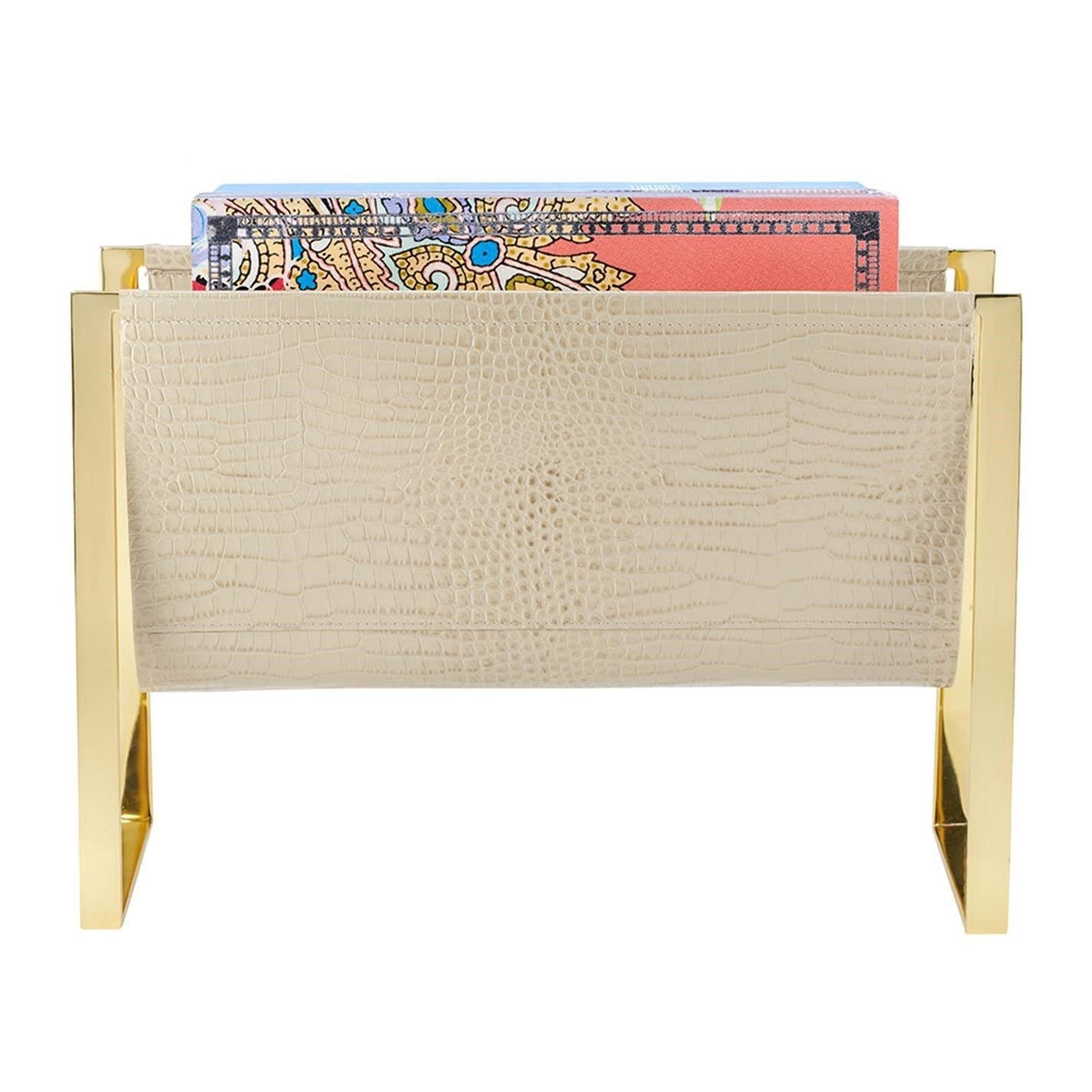 AERIN Classic Croc Magazine Rack
