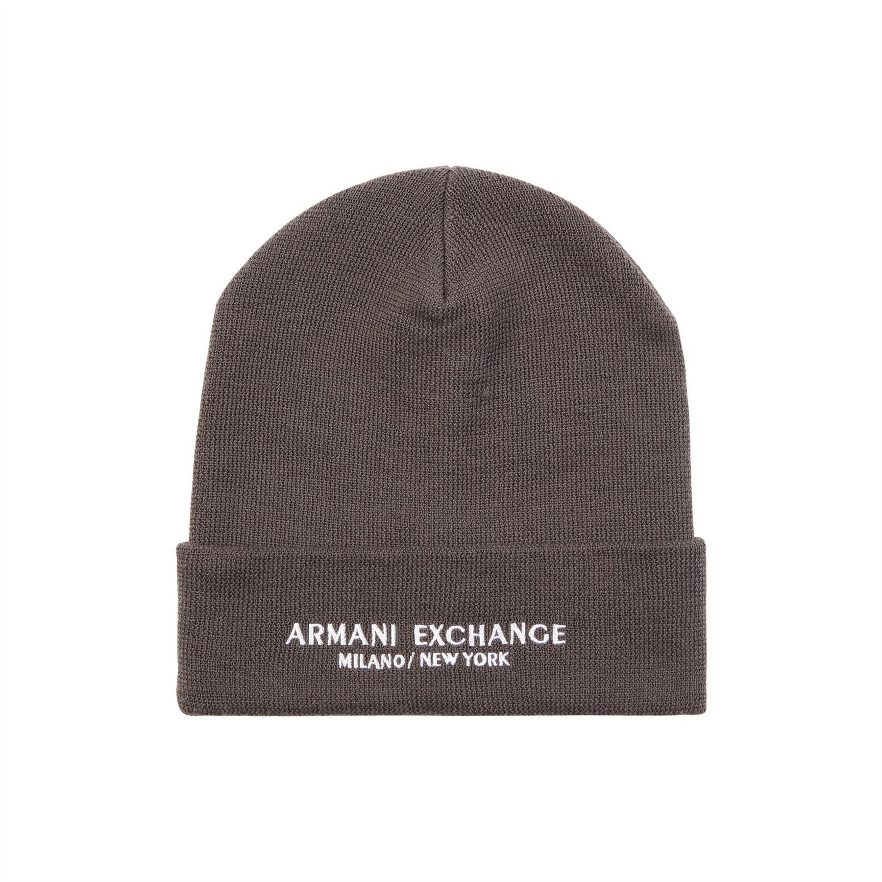 Armani Exchange Exchange Lettering Turn Up Brim Beanie