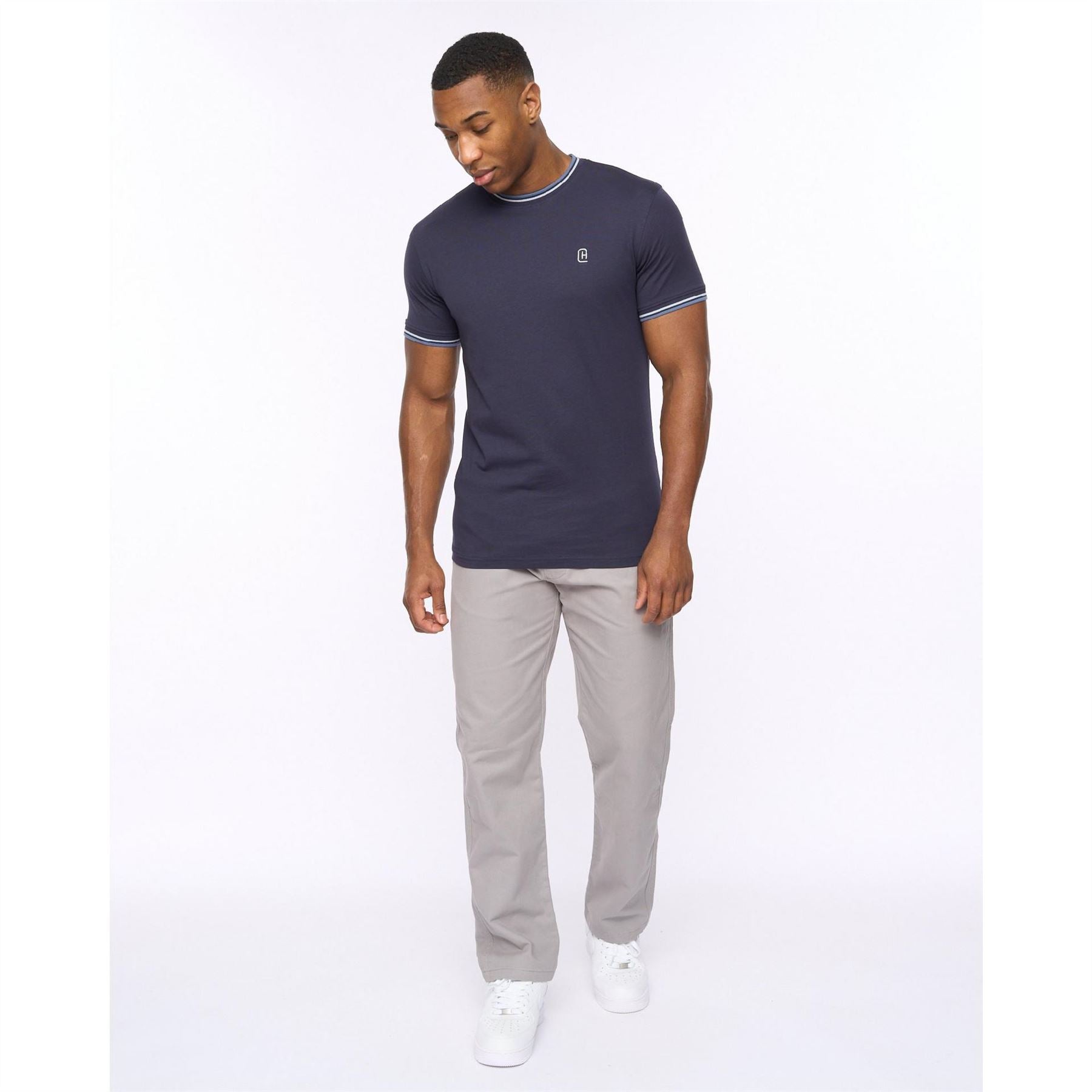 Crosshatch Blansmoore Solid Patterned Straight Trousers