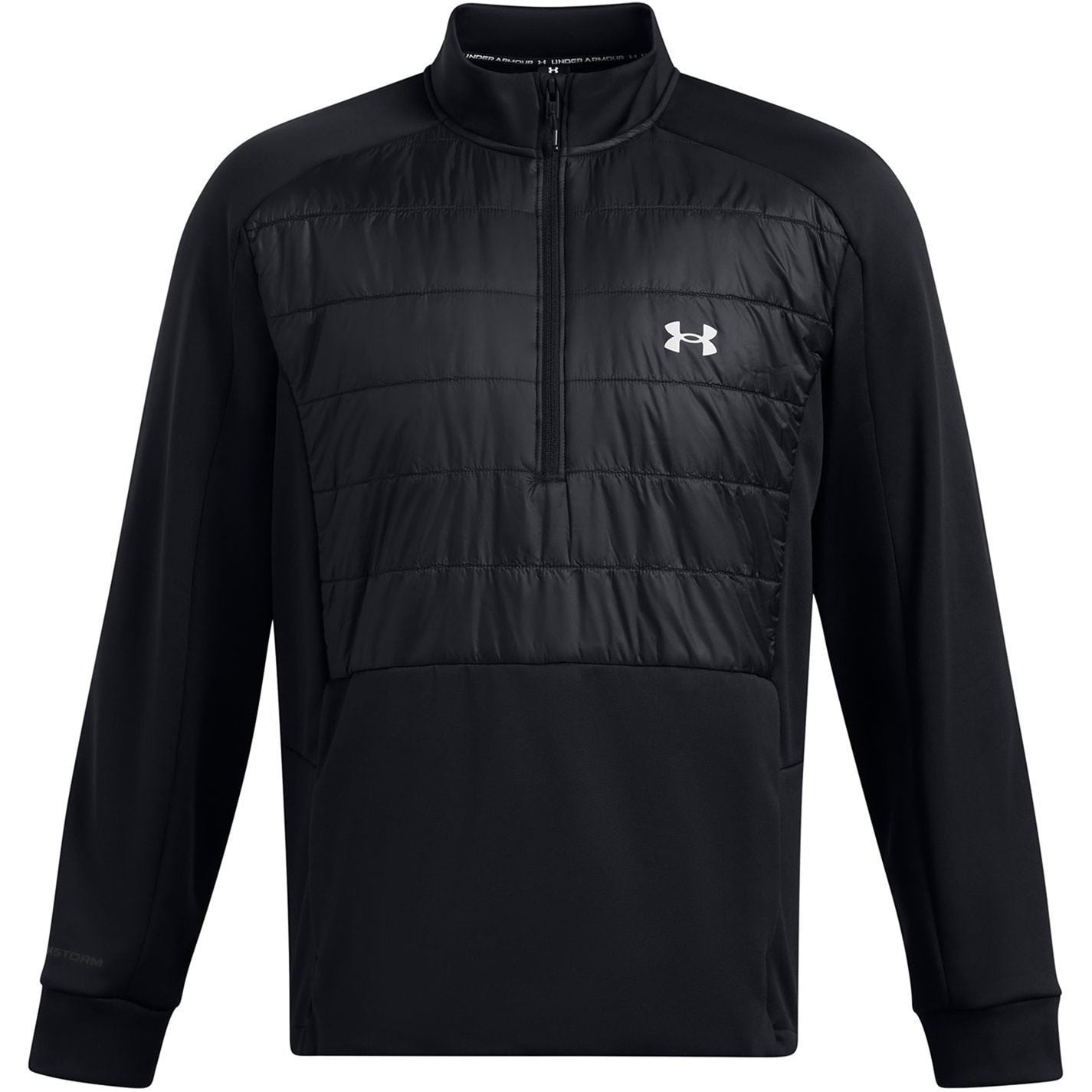 Under Armour Solid Patterned Fleece Half Zipper Ribbed Cuff Jacket