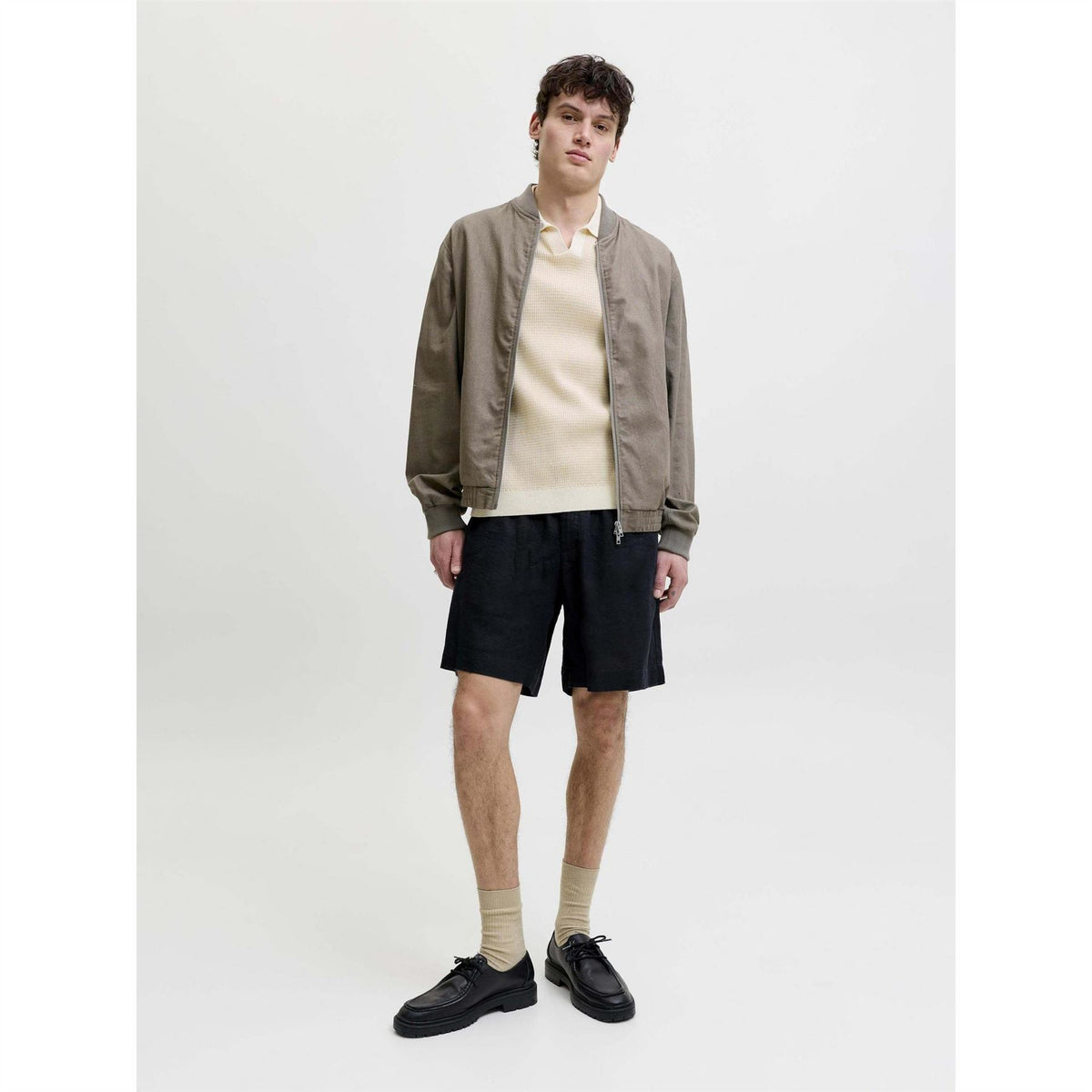 Jack and Jones Jprblahudson Knit Split Short Sleeve Cotton T-Shirt