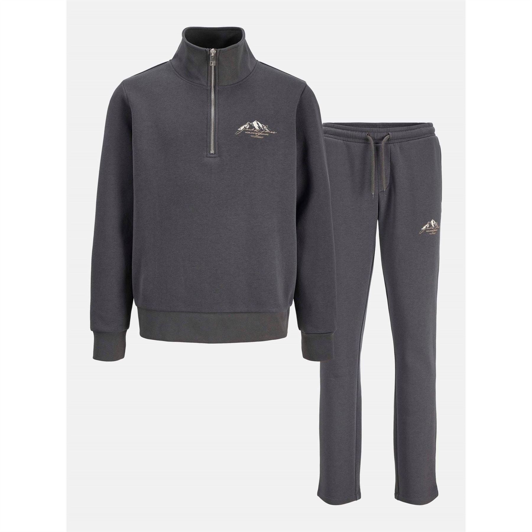 Jack and Jones Mountain Funnel Neck Long Sleeve Sweatshirt Sweatpants Set