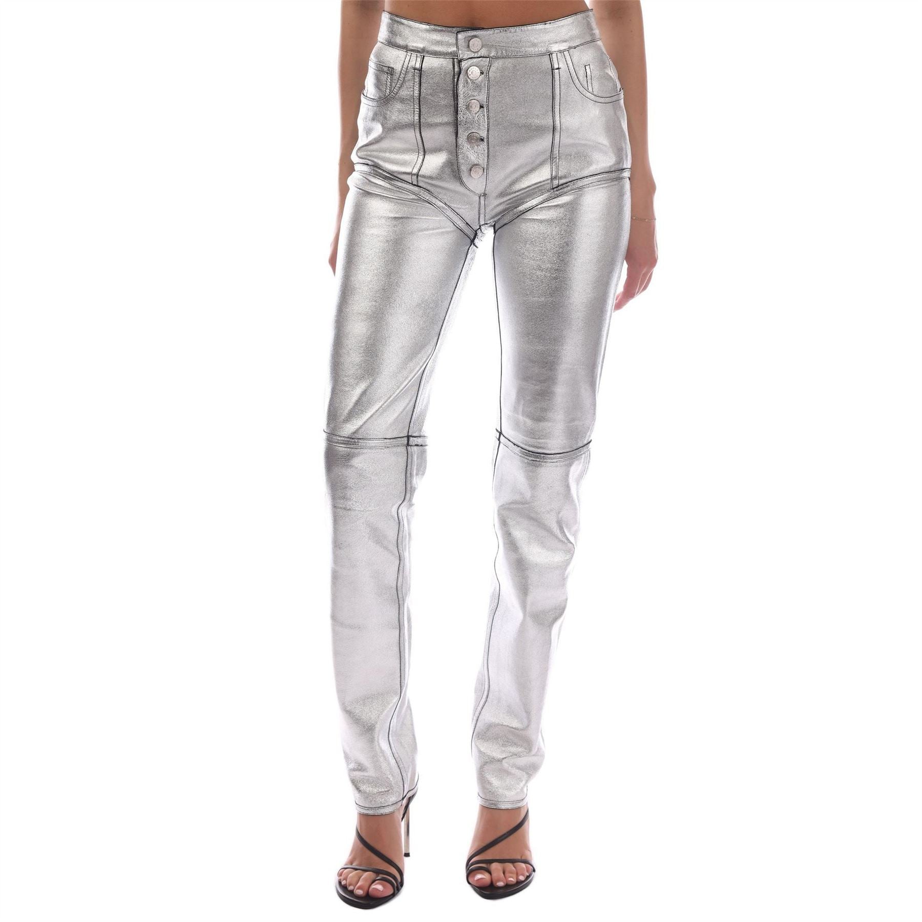 Mugler Leather Pu Leather Trousers