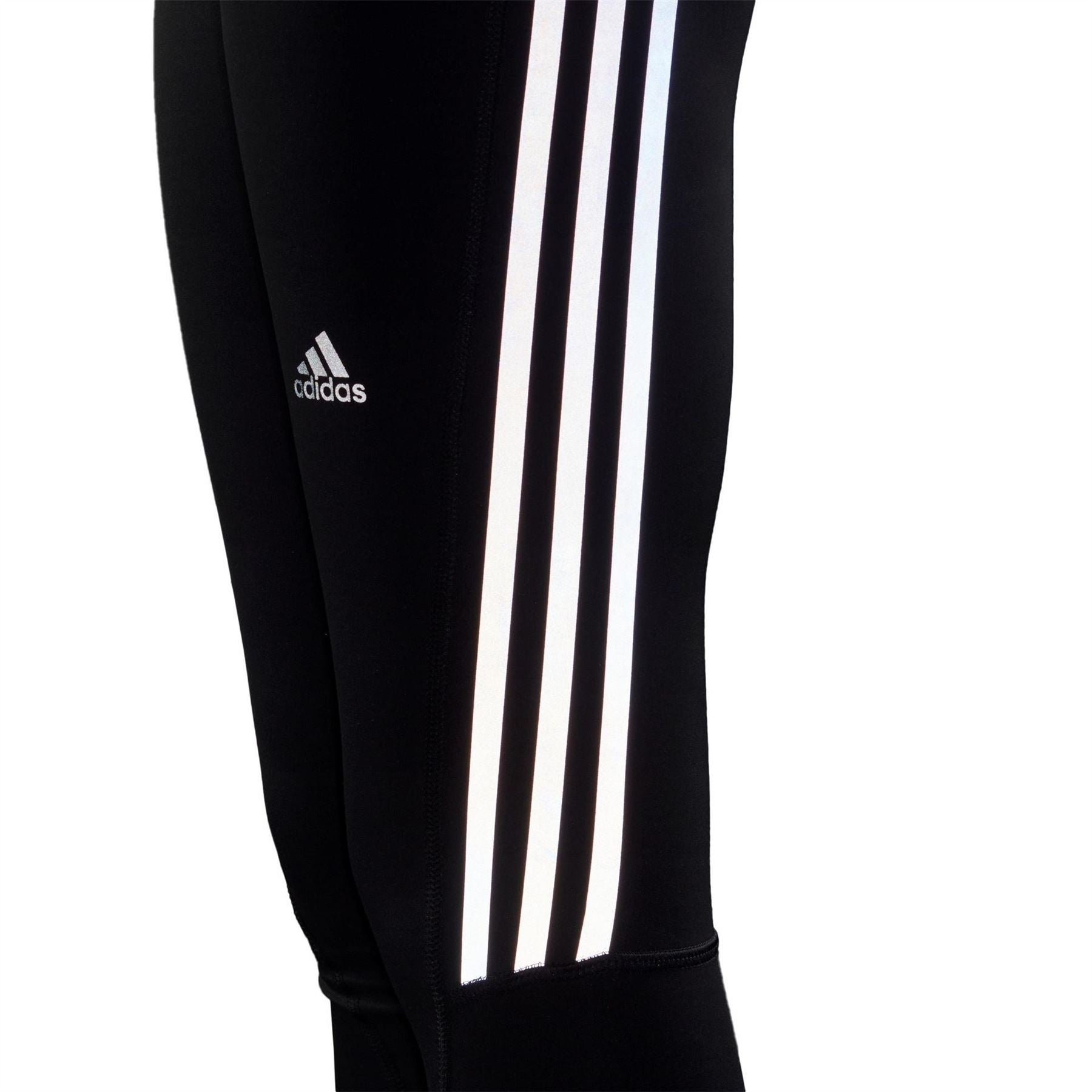 adidas Womens Icons 3 Stripe 7 8 Running Tights
