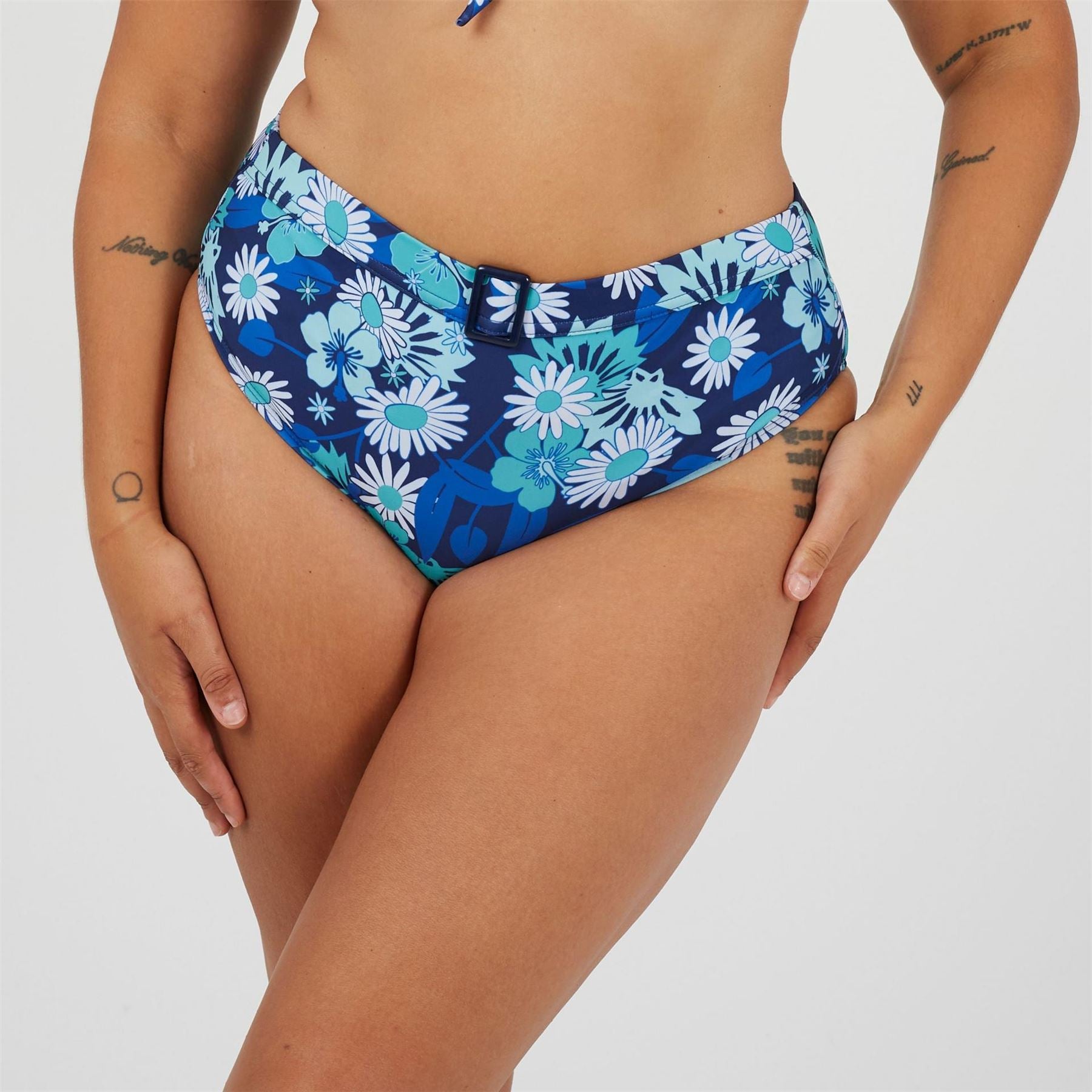 Brave Soul Womens Plus Size High Waisted Bikini Bottoms