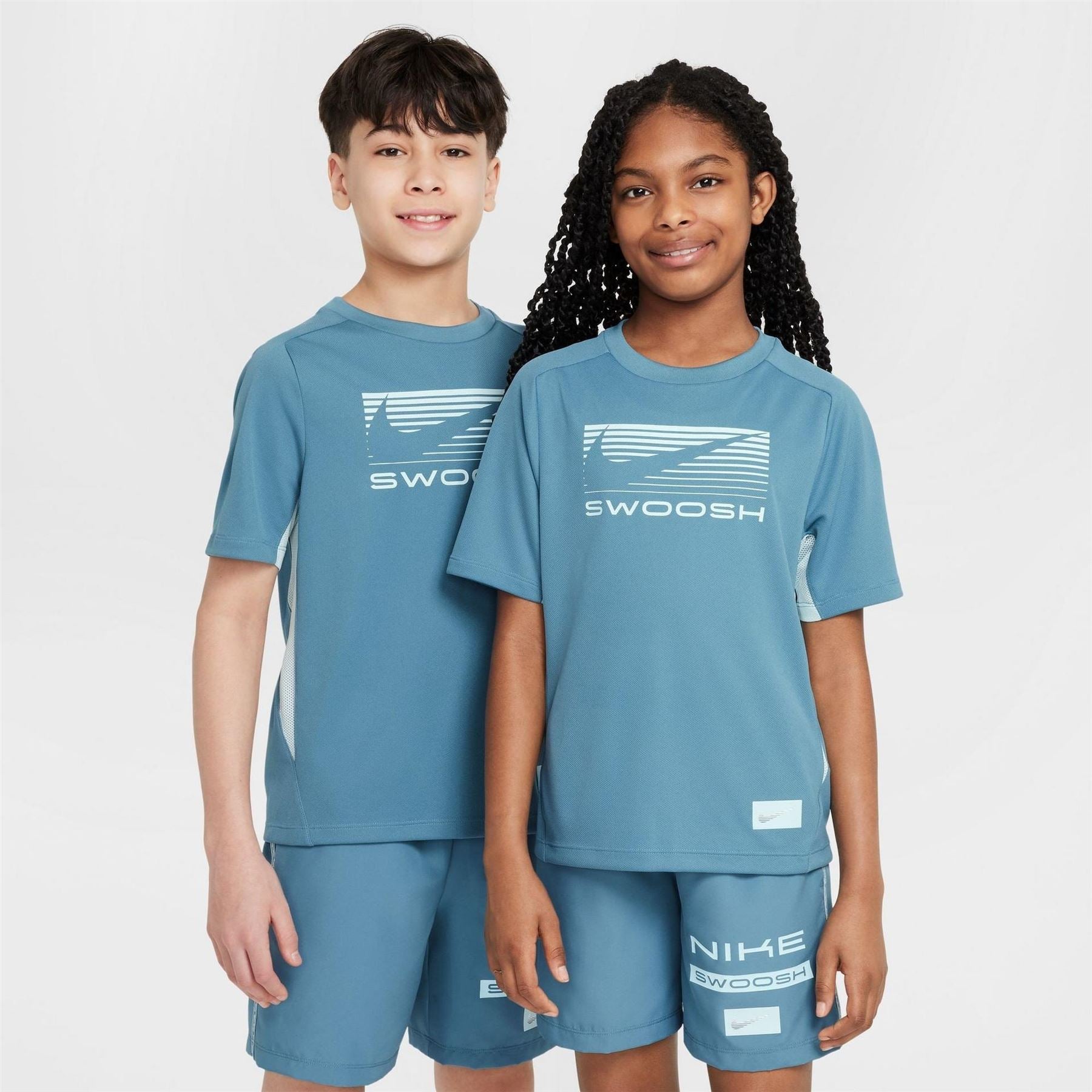 Nike Logo Print Text Graphic Crew Neck Short Sleeve Jersey T-Shirt