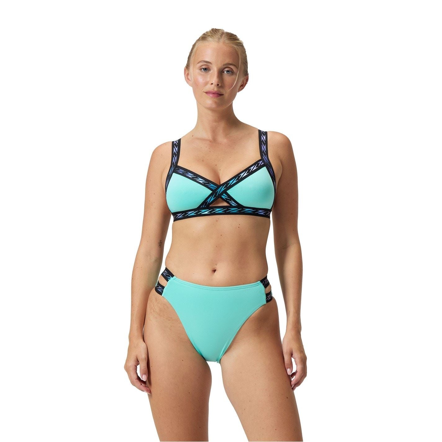 Speedo Solid Logo Elastic High Waist Bottom