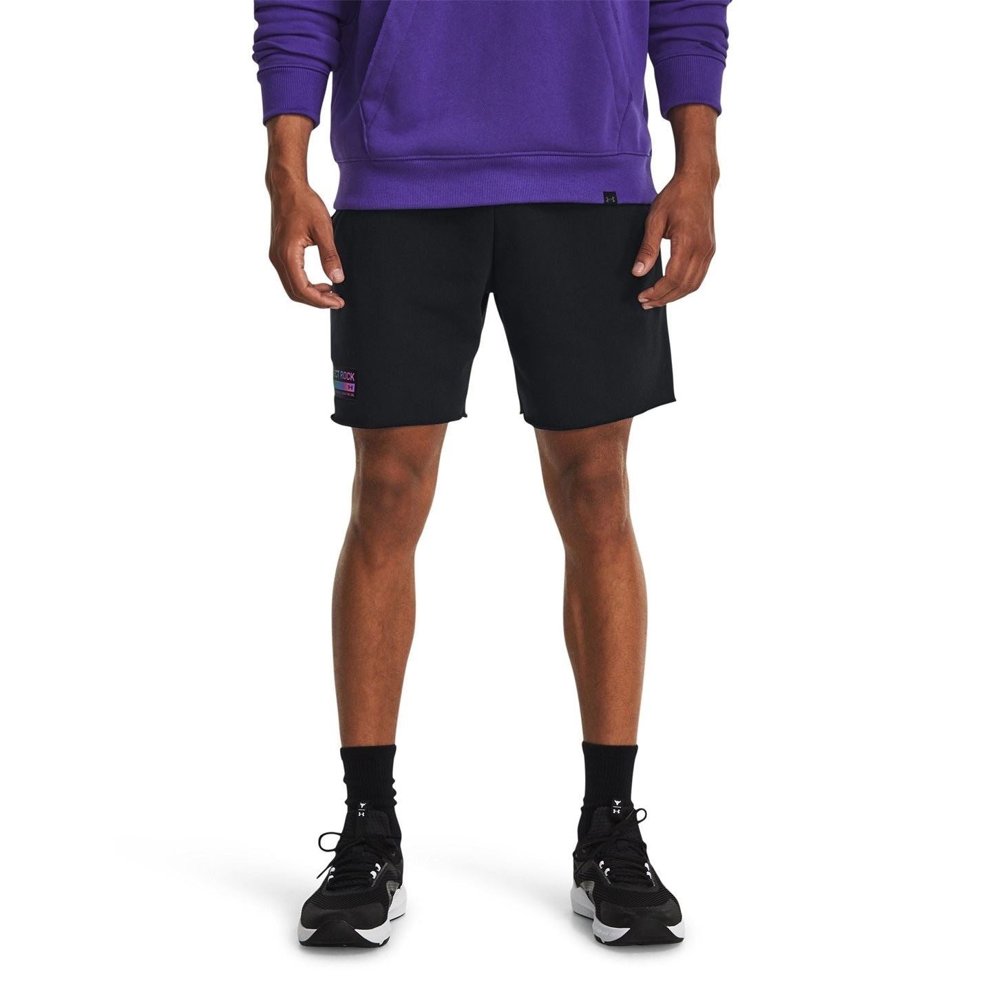 Under Armour Project Rock Terry Fitness Shorts with Elasticated Waistband