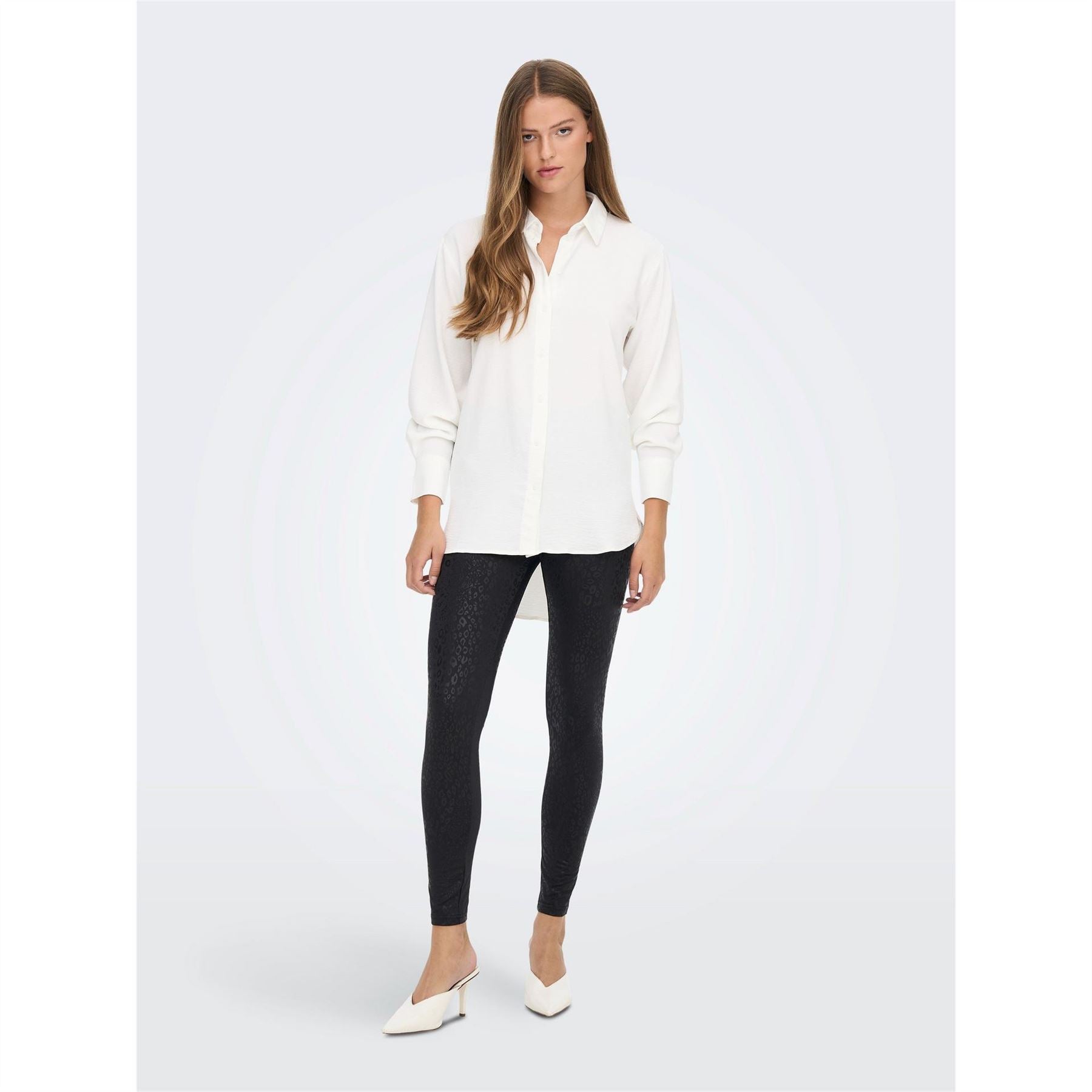 Only Collared Neck Shirt Collar Three-Quarter Sleeve Shirt
