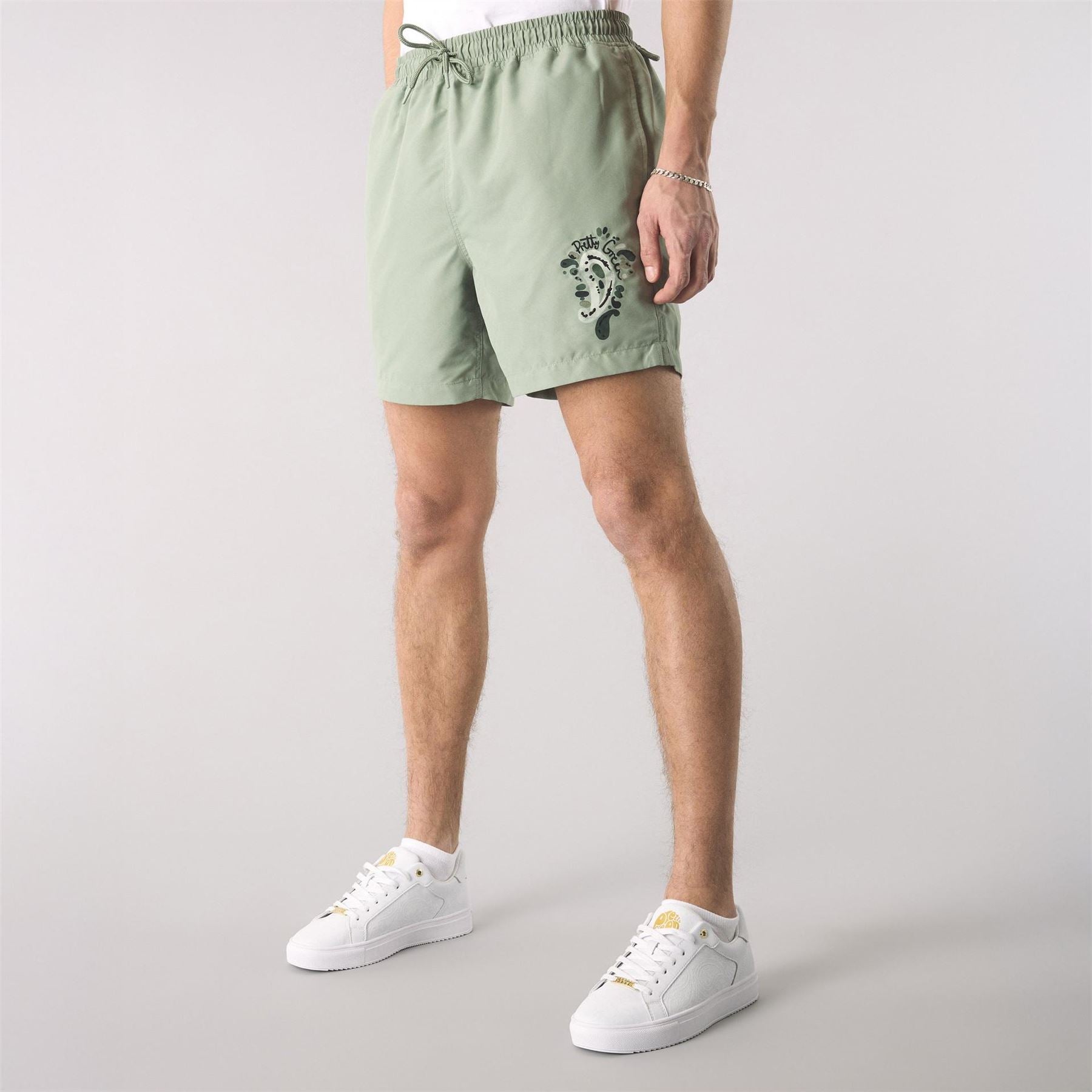 Pretty Green Regular Fit Graphic Print Swim Shorts