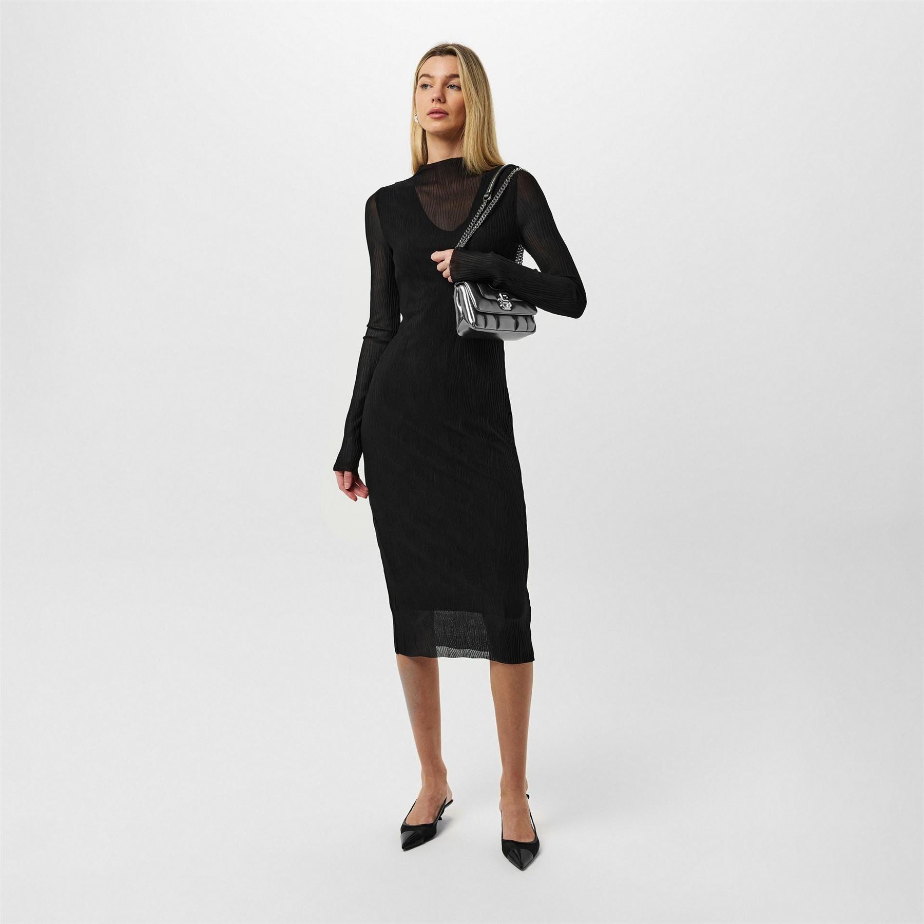 Boss Eviba Mesh Dress, Luxurious Fabric