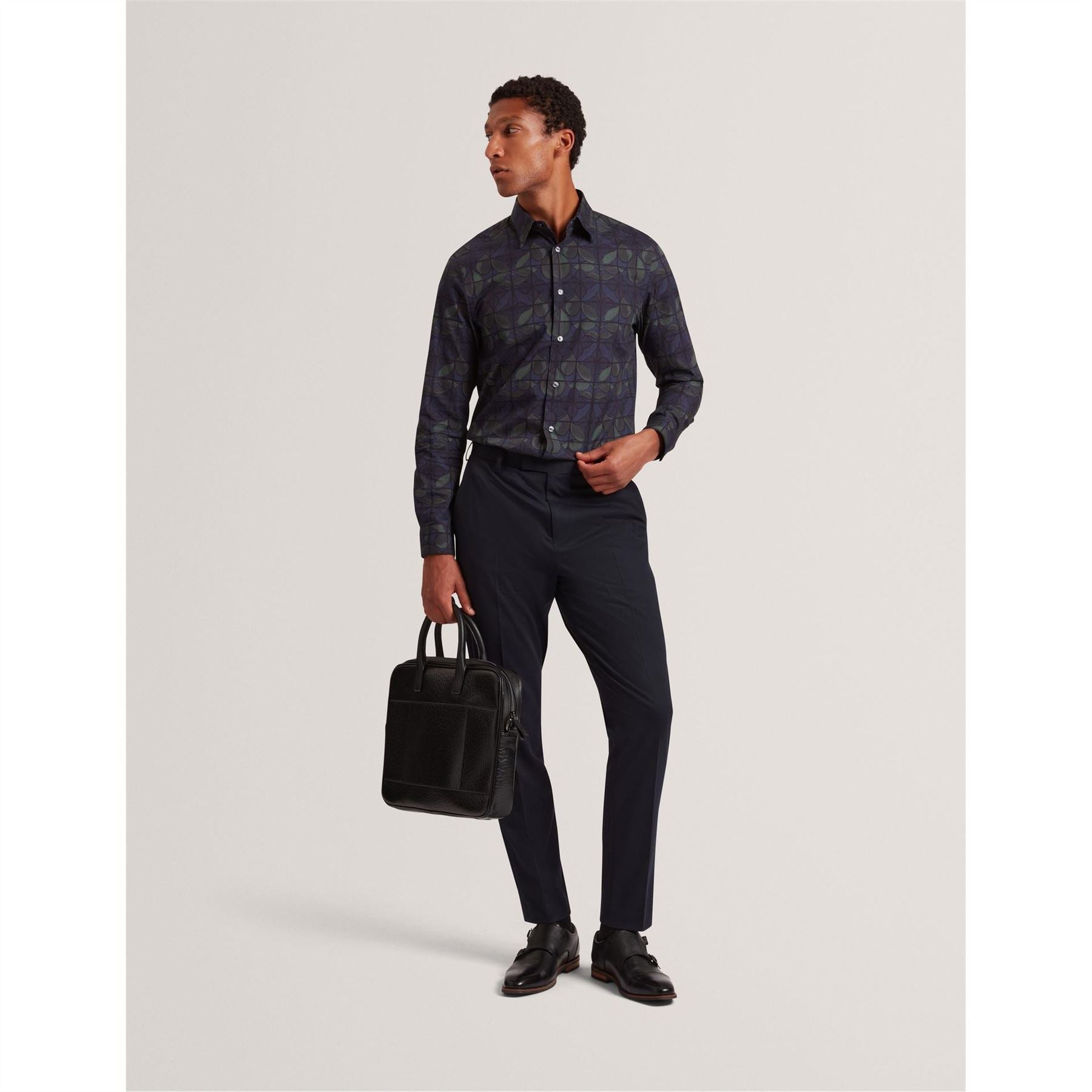 Ted Baker Floral Long Sleeve Collared Neck Shirt