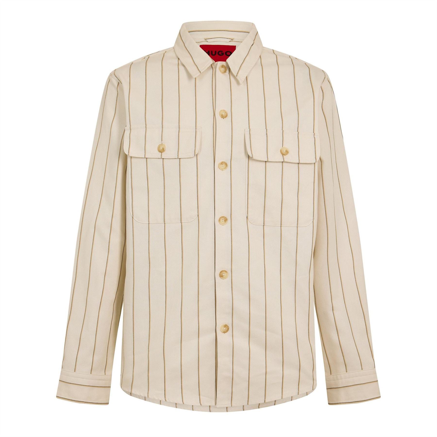 Hugo Collared Neck Long Sleeve Shirt with Chest Pocket
