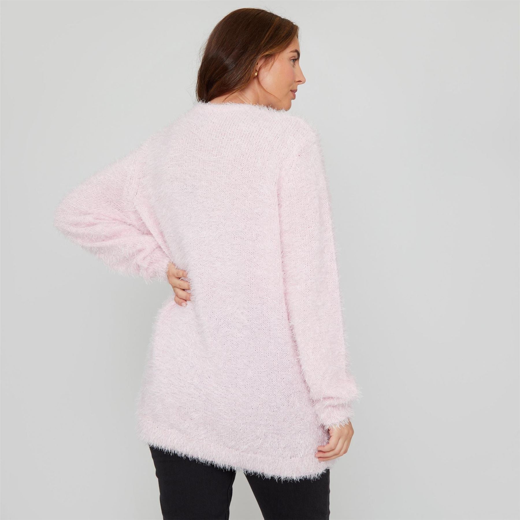 Be You Fluffy Relaxed Fit Crew Neck Sweater