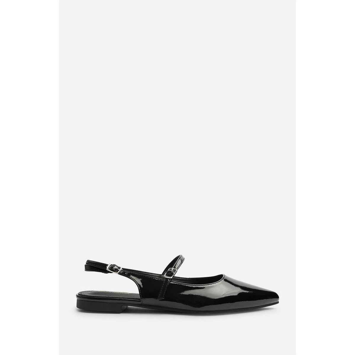 Wheres That From Pointed Toe Mary Jane Open Back Ballet Flats