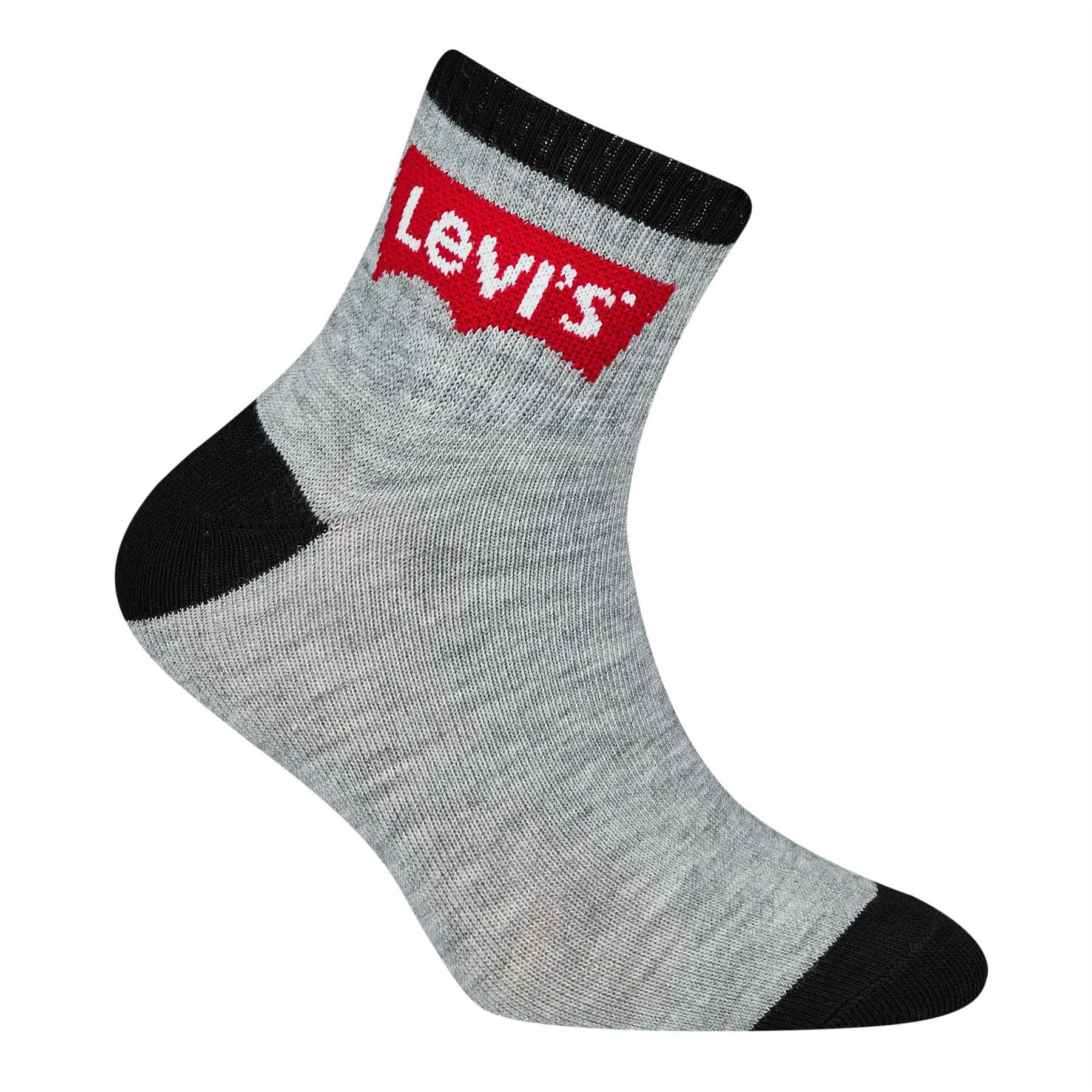 Levis 3 Pack Of Quarter Crew Socks Juniors