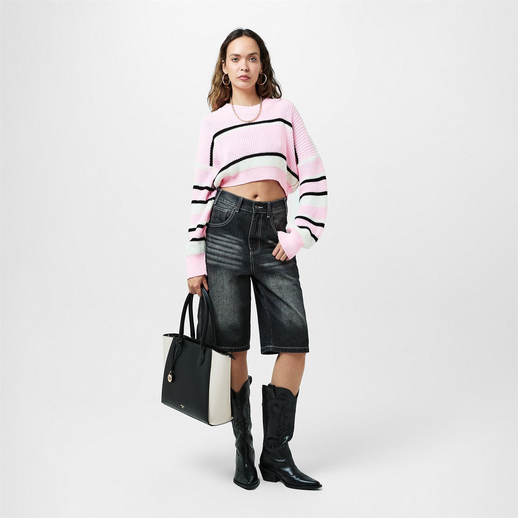 Dune London Color Block Tote with Detachable Strap
