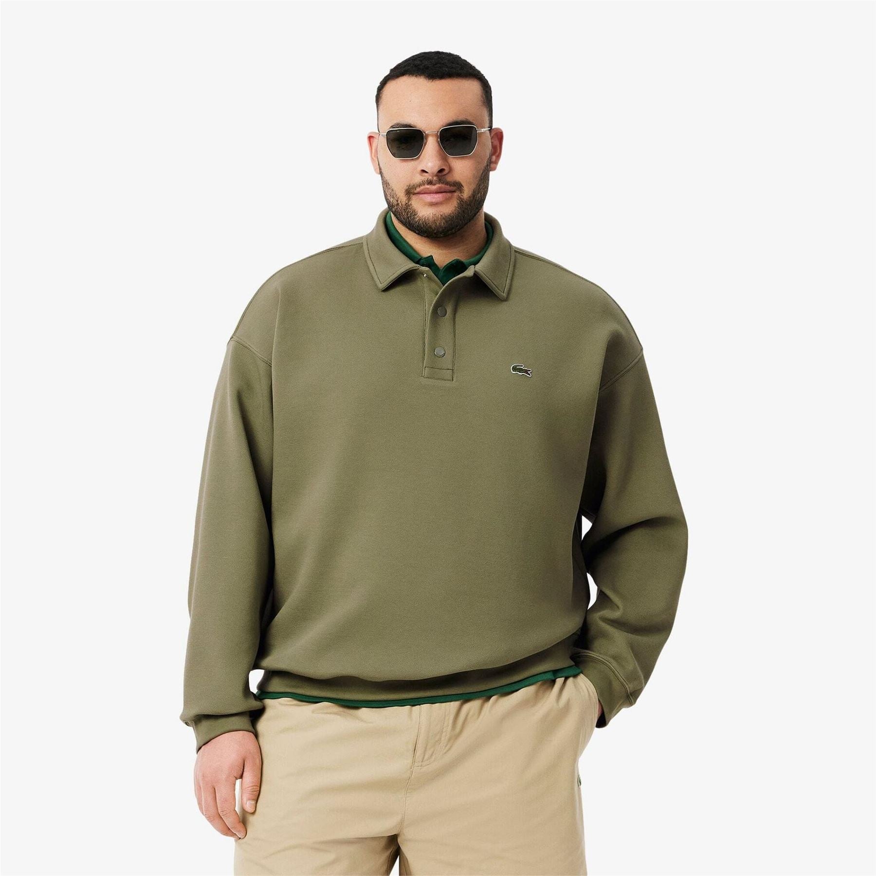 Lacoste Loose Fit Piqué Sweatshirt