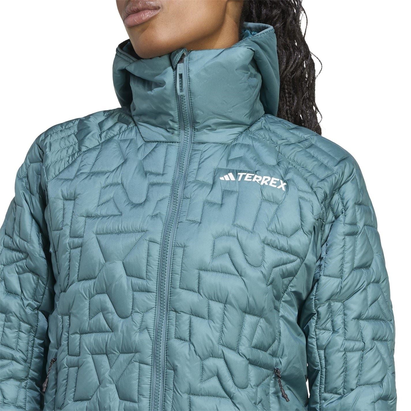 adidas Womens Terrex Xperior Primaloft Loose Fill Insulated Hooded Jacket