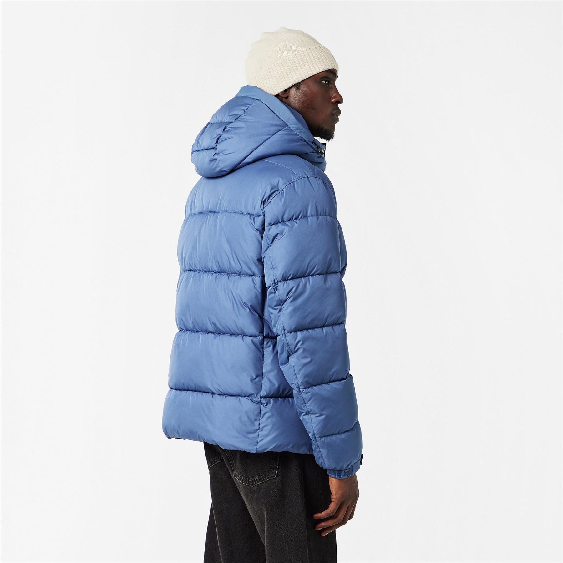 Boss Omaris Water Repellent Hooded Long Sleeve Short Puffer Jacket