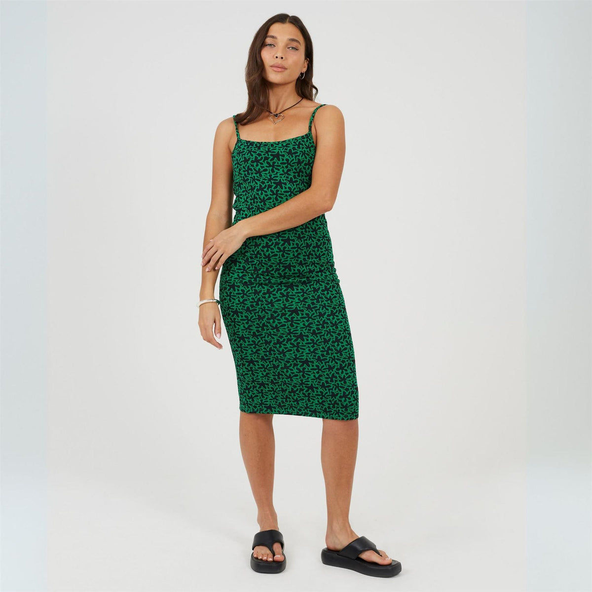 Brave Soul Strappy Spaghetti Strap Knee Length Dress