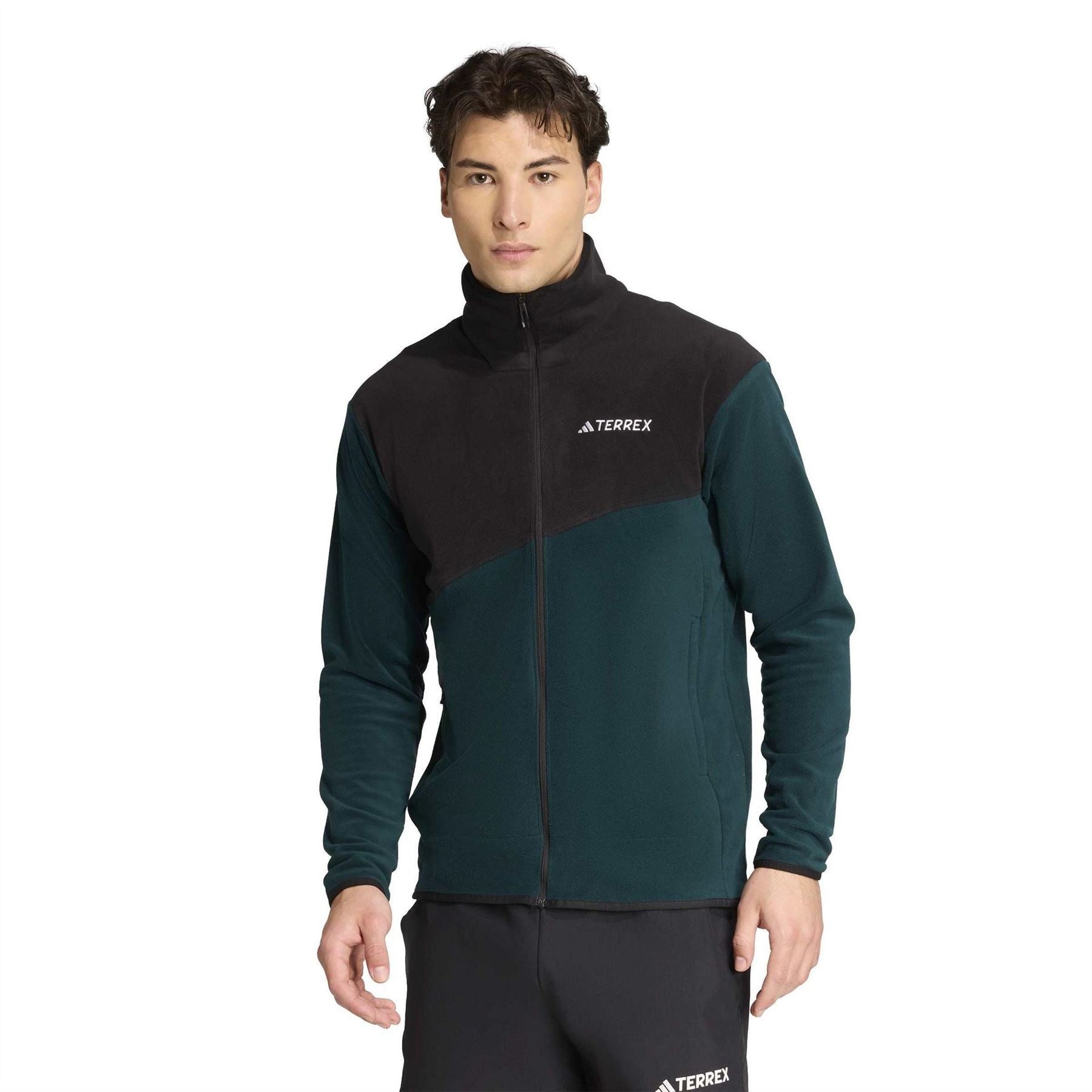 adidas Colour Block Full Zipper Zip Neck Bound Cuff Jacket