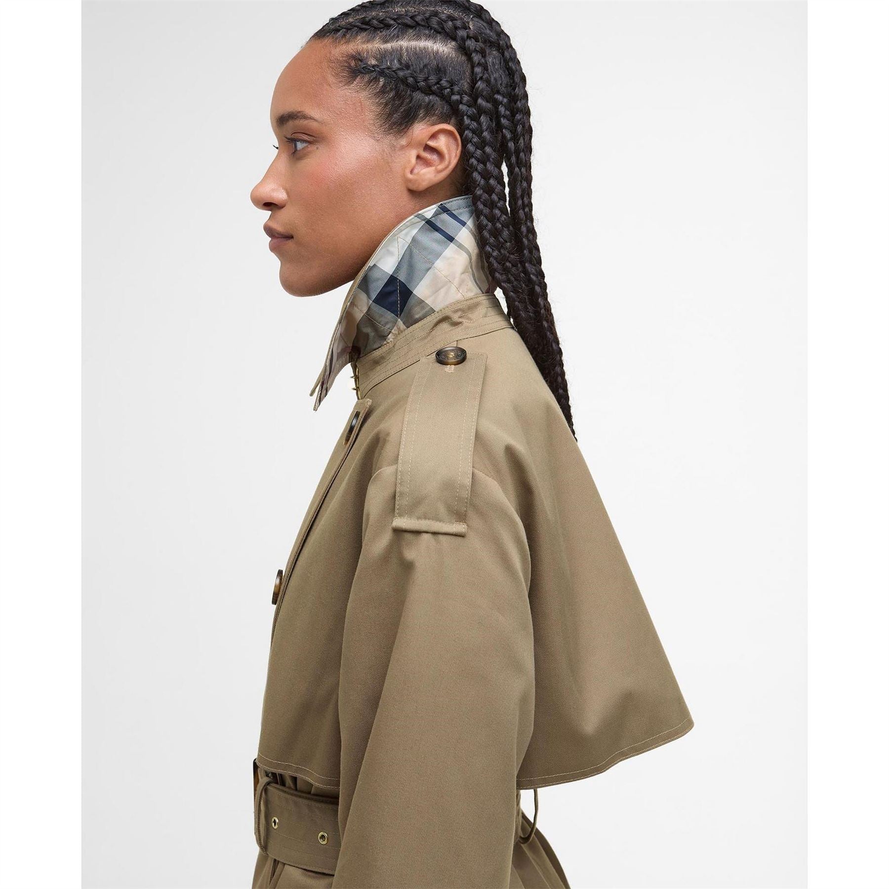Barbour Aoife Showerproof Double Breasted Long Sleeve Rain Anorak