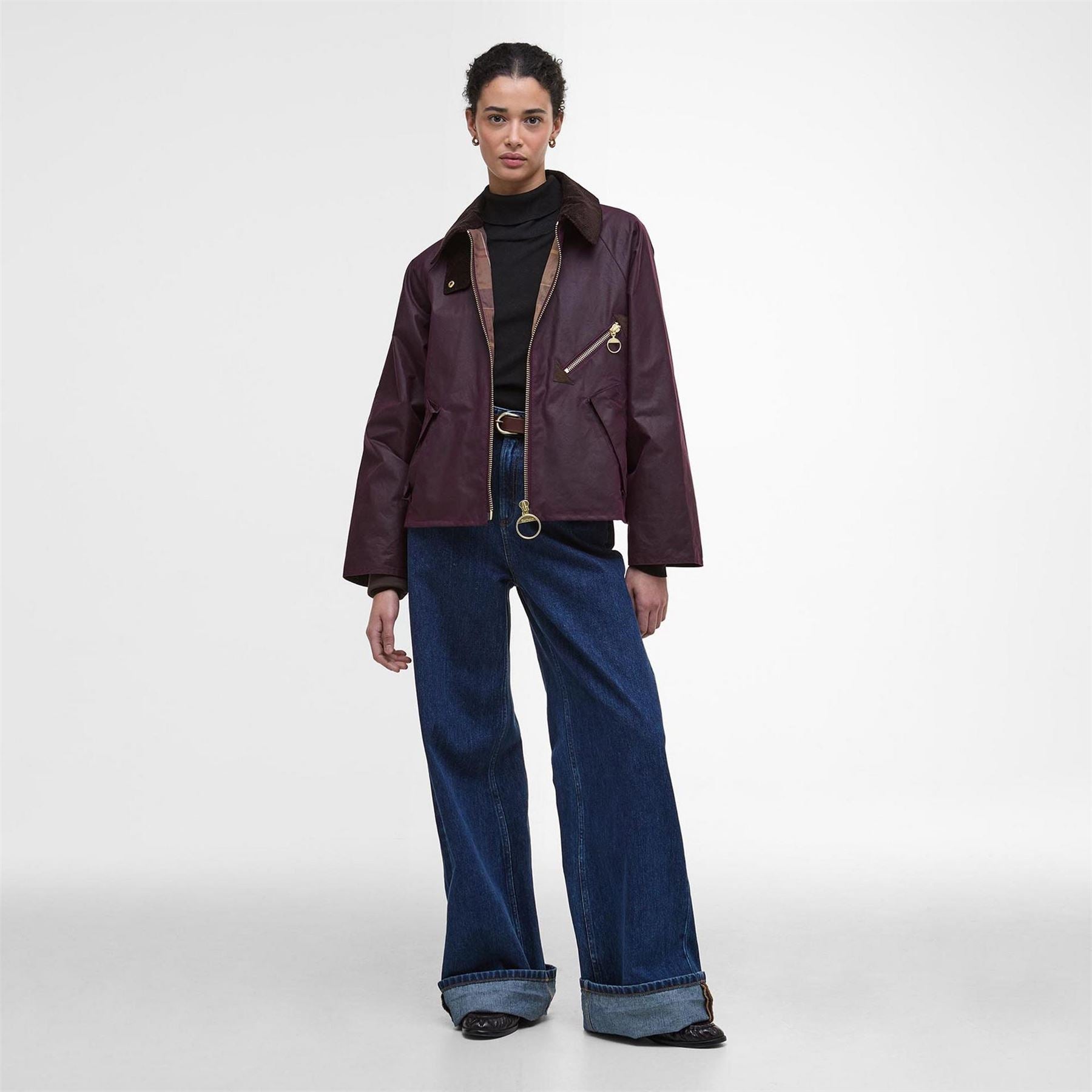 Barbour Arlene Cotton Long Sleeve Full Zip Wax Jacket