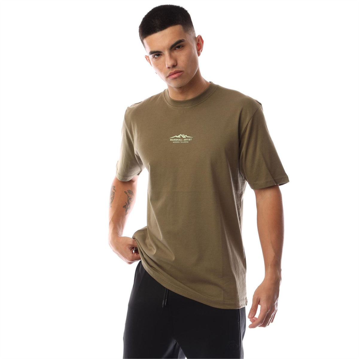 Marshall Artist Printed Logo Crew Neck Short Sleeve Jersey T-Shirt