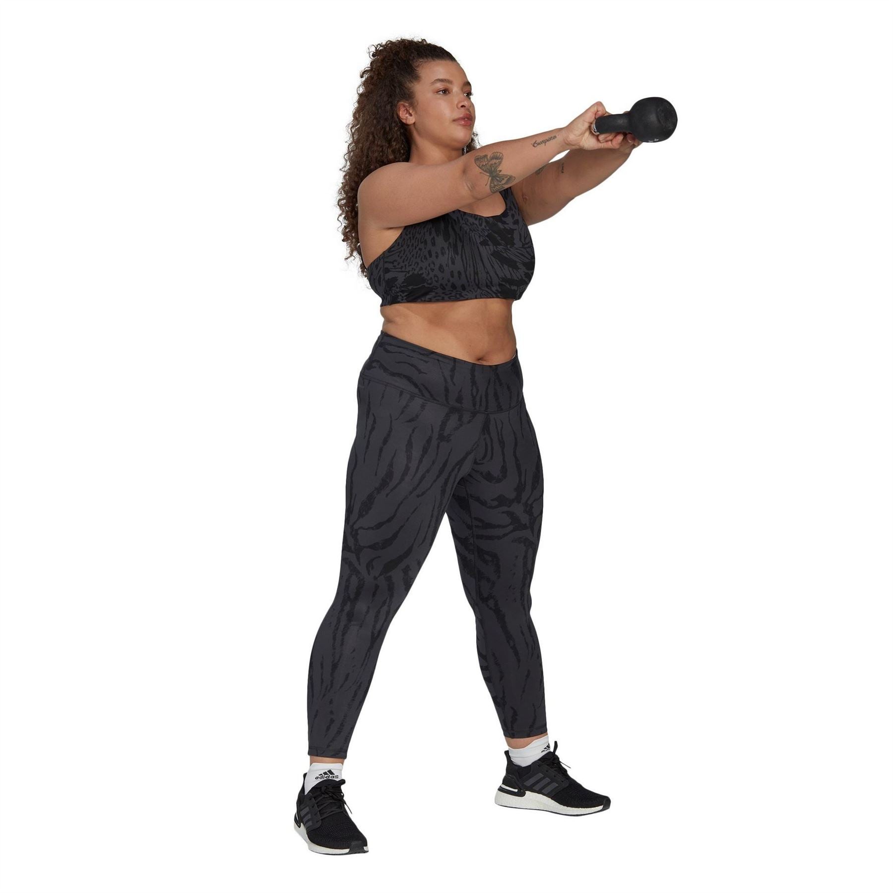 adidas Optime Training Icons Print 7 8 Leggings Ladies