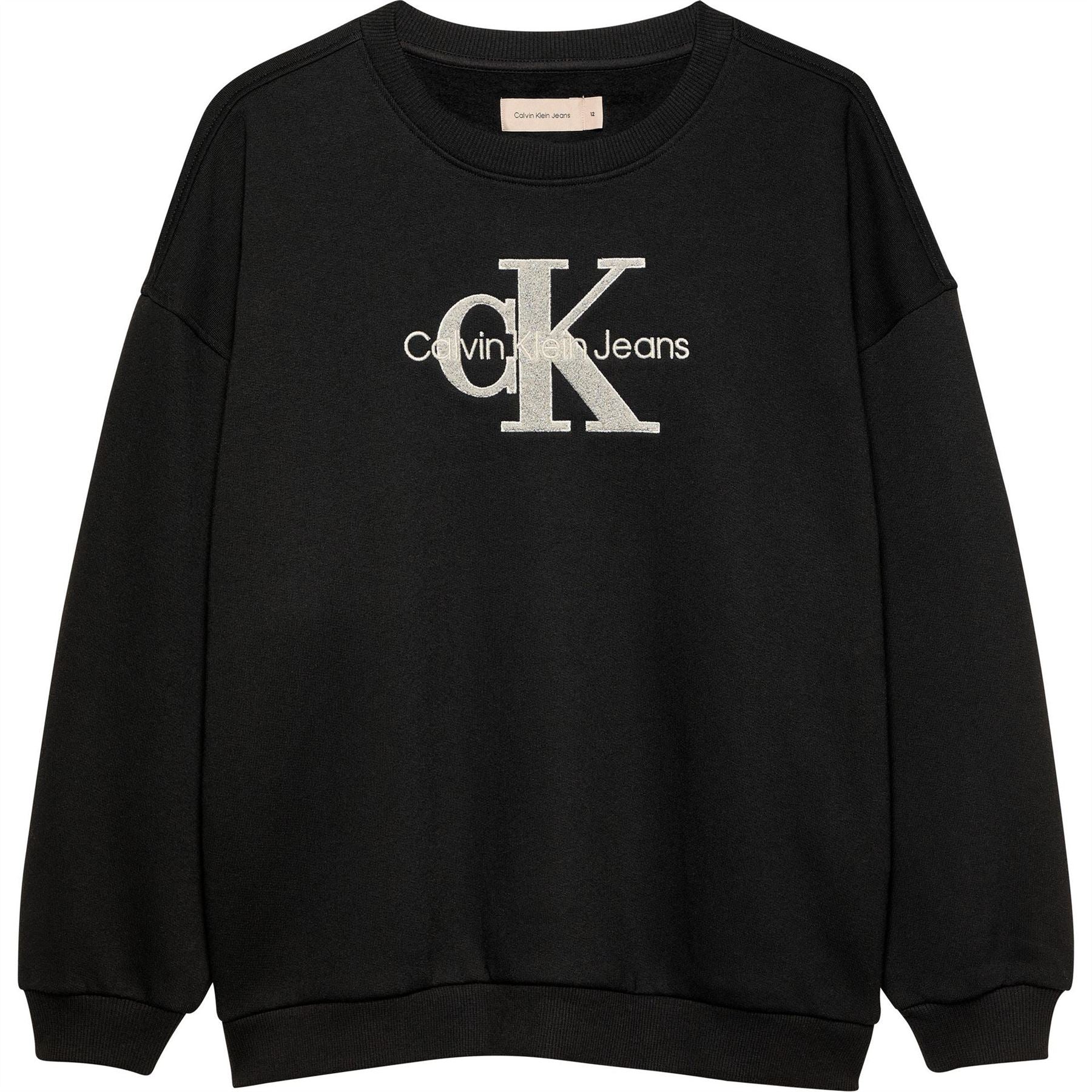 Calvin Klein Jeans Fleece Logo Crew Neck Sweatshirt Junior