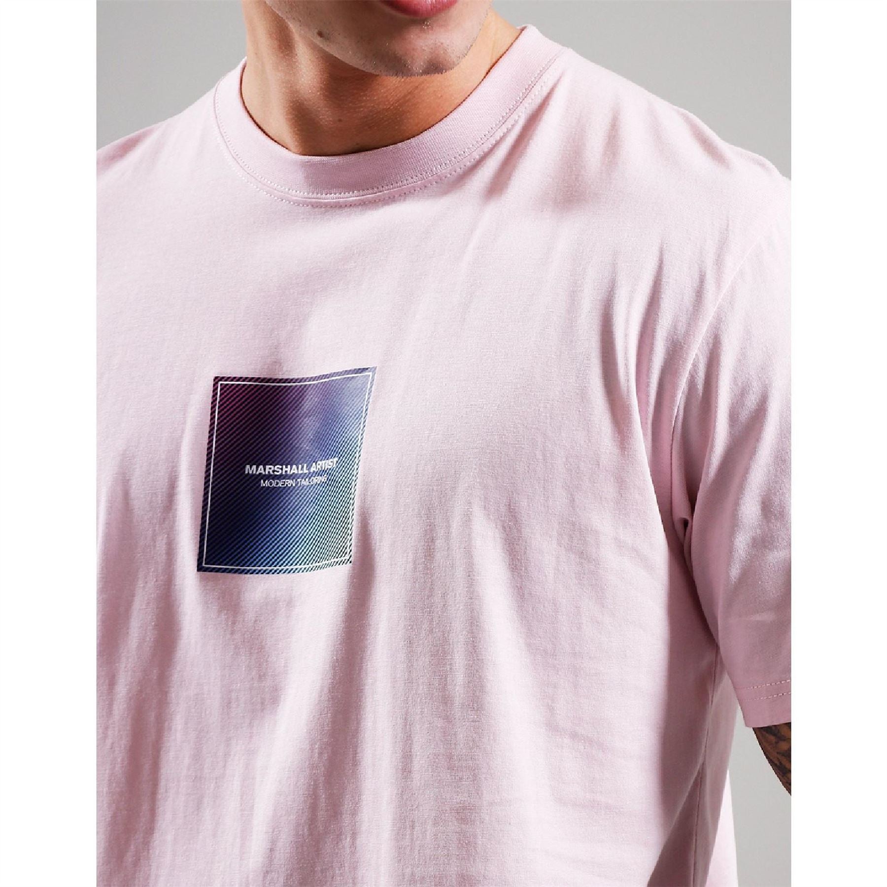 Marshall Artist Crew Neck Ribbed Collar Short Sleeve Jersey T-Shirt